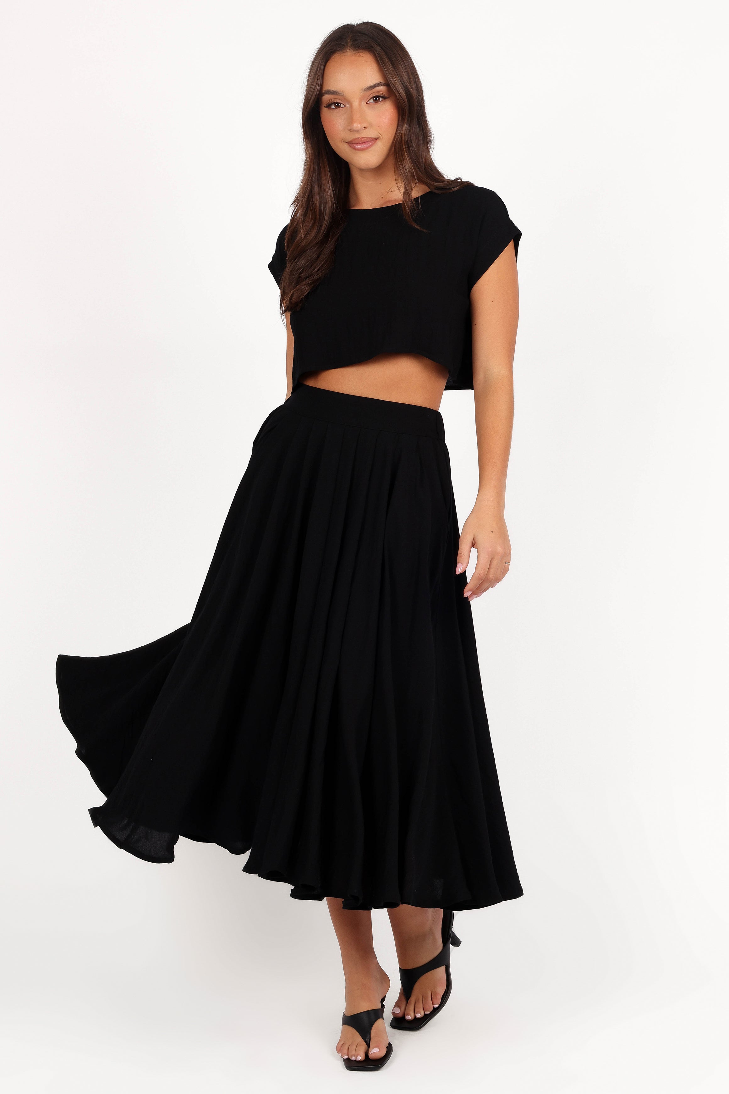 Bessie Women's Two Piece Outfit Set - Black | Casual Summer Lounge Wear for Women | Perfect for Home, Travel & Vacation