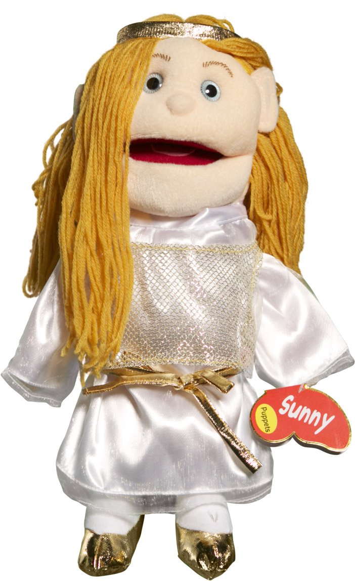 Sunny Toys 14-Inch Angel Glove Puppet - Soft Plush Hand Puppet for Kids, Storytelling, Church Plays & Educational Activities
