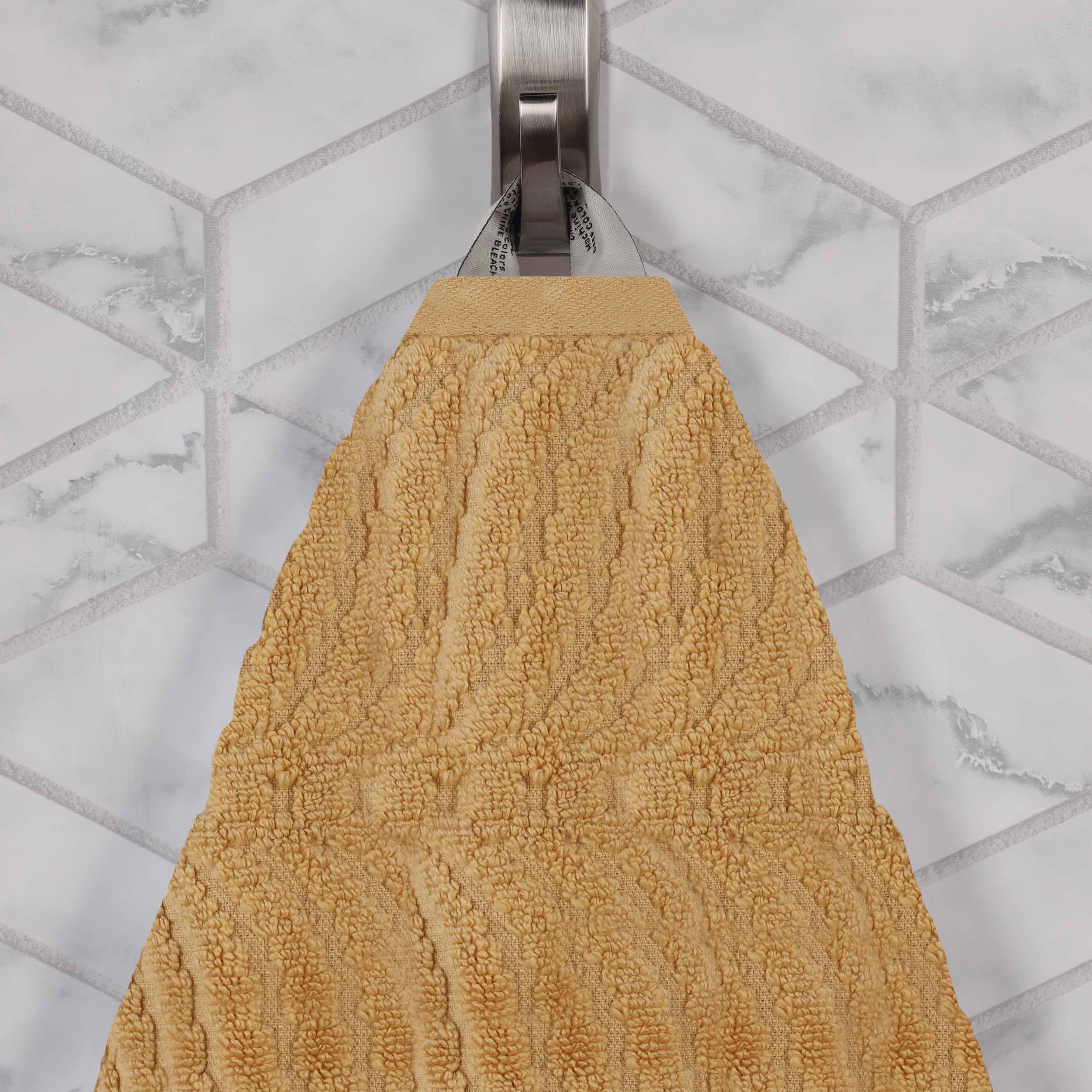 Premium Zero Twist Cotton Bath Towel Set of 2 - Ultra Soft Solid & Jacquard Chevron Design for Luxury Bathroom & Spa Experience