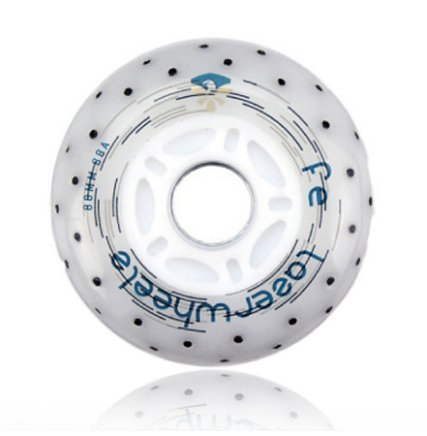 Flying Eagle LED Lazerwheelz Spark Wheels for Skateboards - 4 Pack | Glow in The Dark Light Up Wheels for Night Skating, Roller Skates & Scooters | Perfect for Outdoor, Street & Park Riding