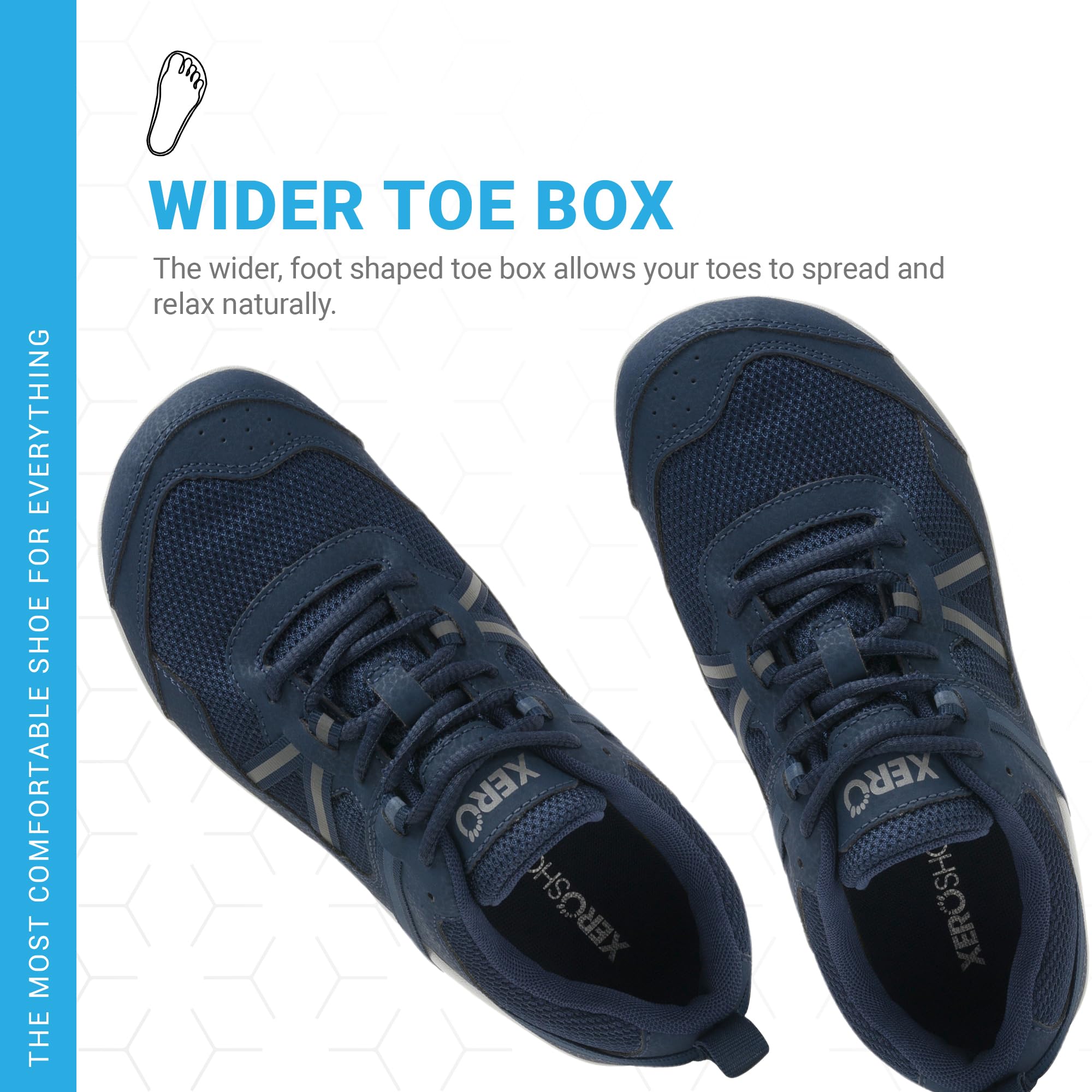 Xero Shoes Women's Barefoot Running Shoes - Prio Original Lightweight Minimalist Cross Trainers with Zero Drop Sole | Insignia Blue Size 11.5 | Perfect for Gym Workouts, Trail Running & Everyday Wear