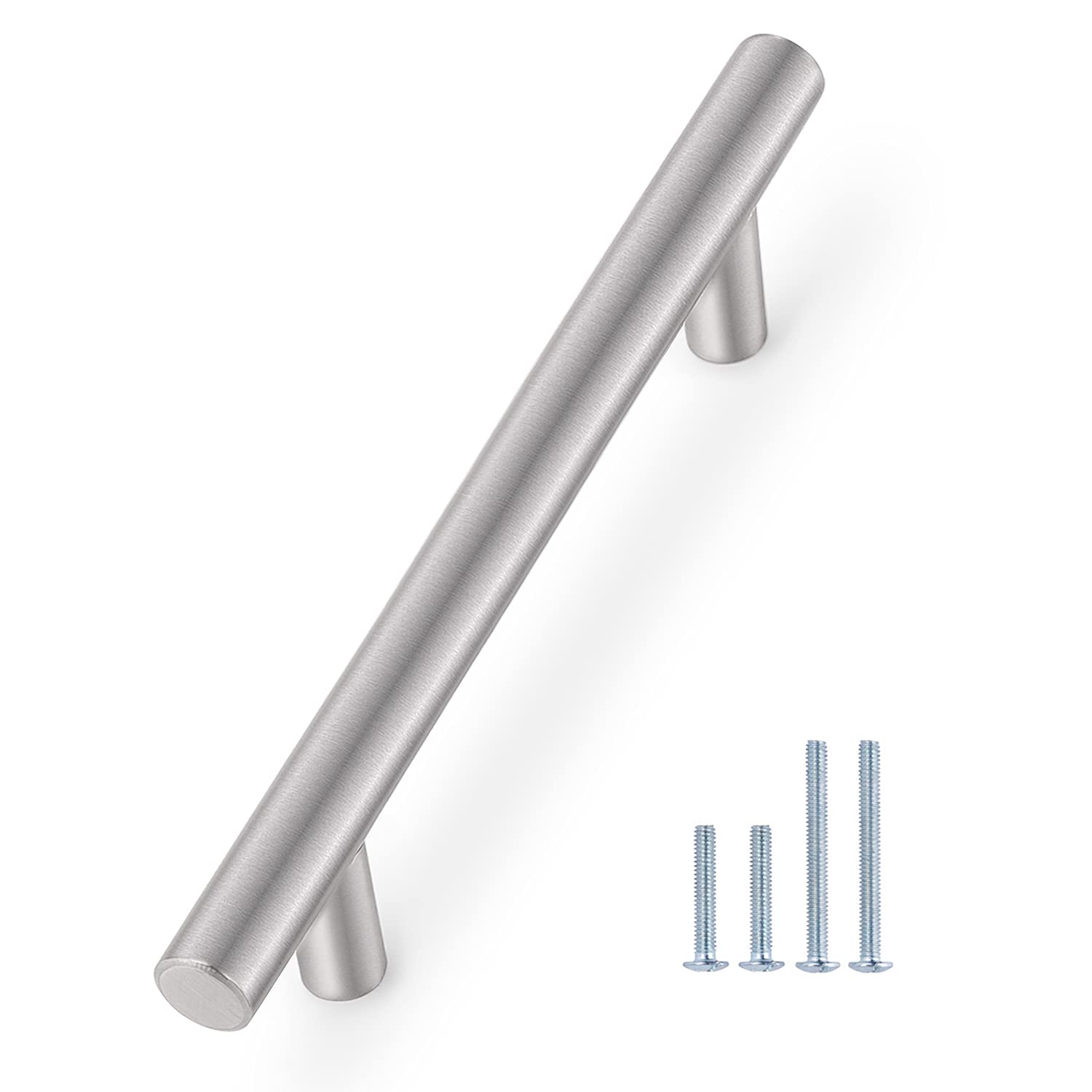 Probrico 5 Inch Hole Center Euro T Bar Cabinet Pulls - Stainless Steel Kitchen Drawer Handles for Modern Cabinets & Furniture (Set of 10) - Perfect for Kitchen Remodel, Bathroom Vanity & Office Storage Upgrade
