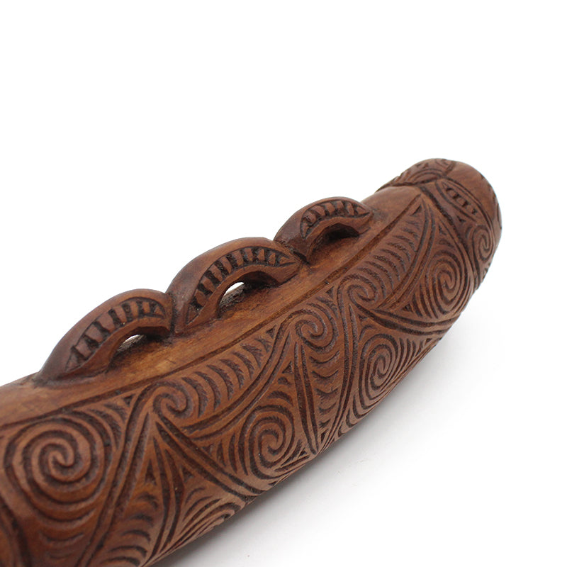 Handcrafted Maori Kōauau Flute | Authentic Wooden Musical Instrument by Tim Codyre | Perfect for Cultural Performances, Meditation & Gift Giving