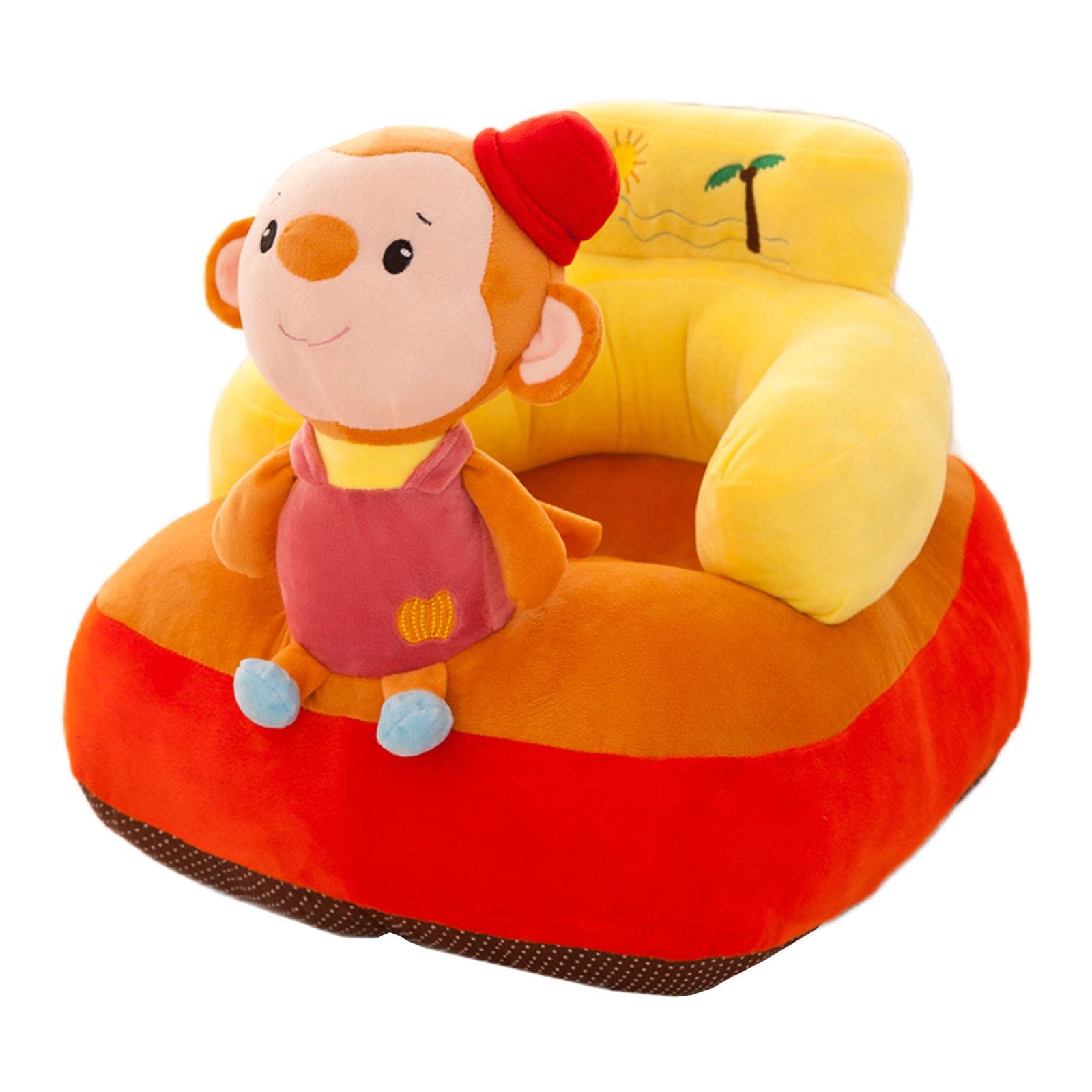 Cartoon Baby Sofa Cover - Soft Learning to Sit Cushion Cover with Rabbit Design, Toddler Feeding Chair Case & Nursery Gift for Boys Girls - Perfect for Playtime, Snack Time & Cozy Napping