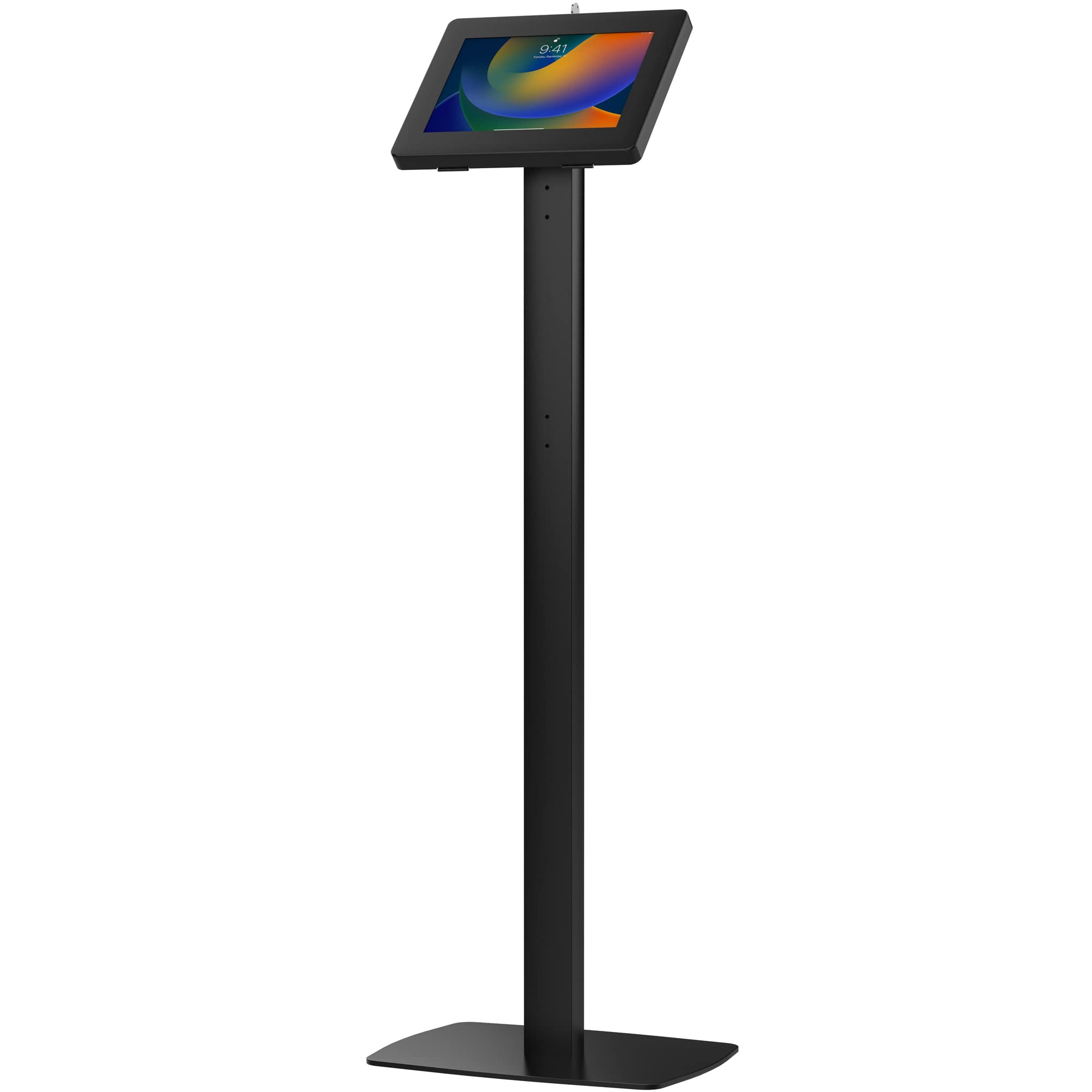 360° Adjustable Thin Floor Stand Kiosk for iPad 11 (A16), Pro 11-inch M4, Air 11-inch M3, 10th Gen & Galaxy Tab - Secure Tablet Holder with Charging Port & Lock - Perfect for Retail Stores, Exhibitions & Interactive Displays