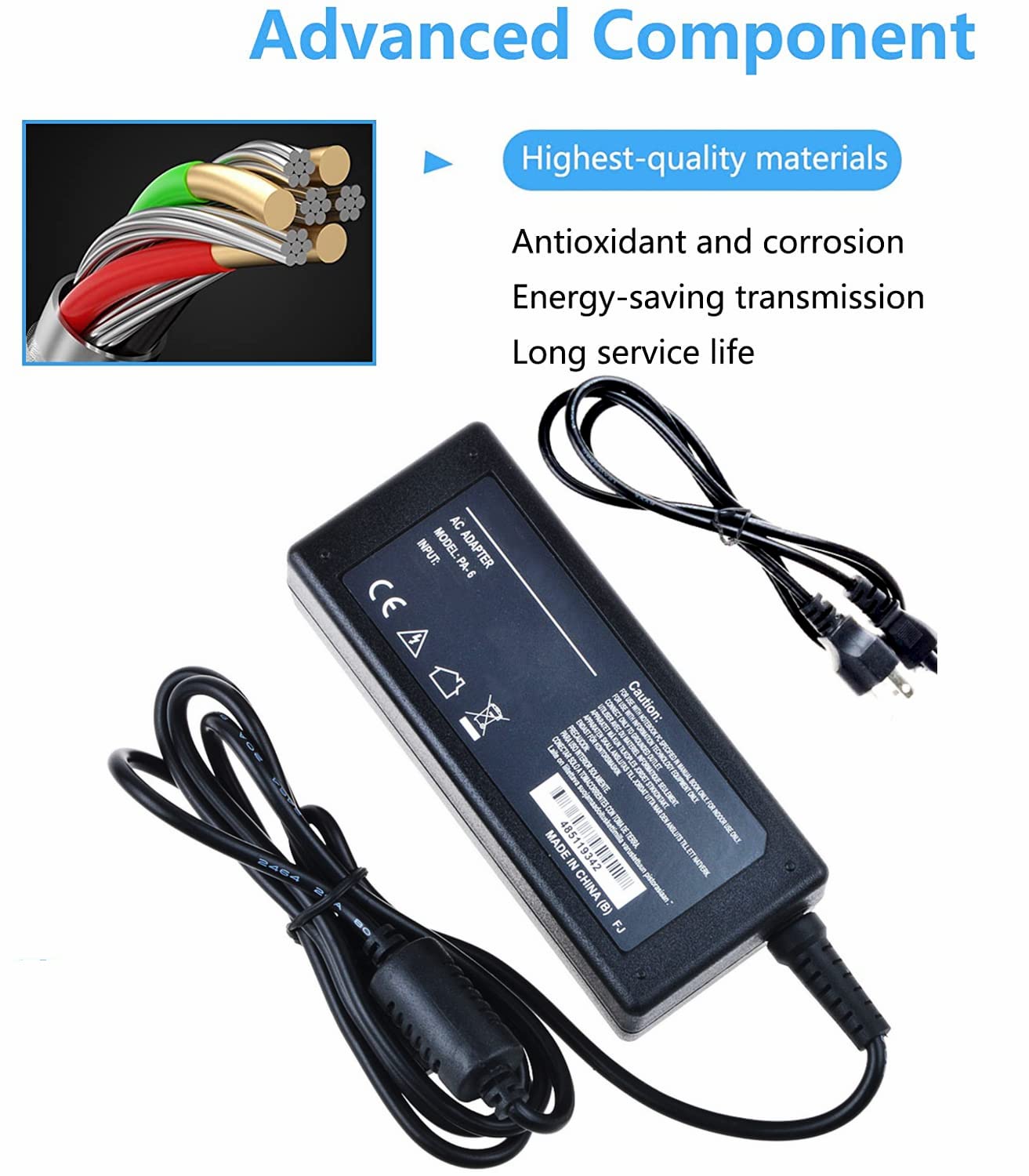 Original AC/DC Power Adapter for EXADIGM XD2000 Wireless Credit Card Reader - Replacement Charger Cord (Model T300010.000/T300010000) - Perfect for Retail Stores, Restaurants & Mobile Payment Terminals