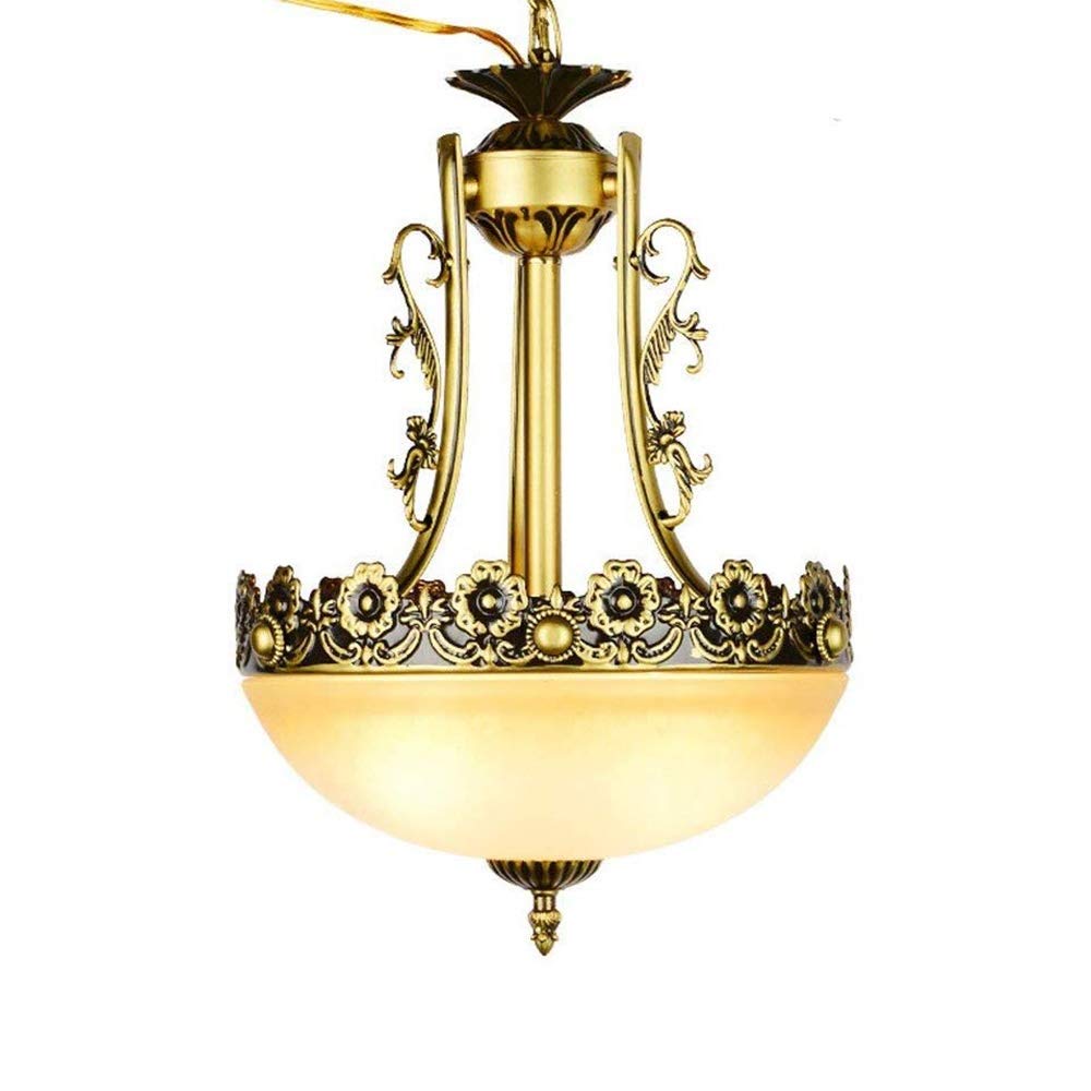 Modern Farmhouse Chandelier - Glass Lampshade Pendant Light with Iron Frame for Living Room, Dining Room & Stairway | Rustic Elegant Ceiling Lighting for Home Decor