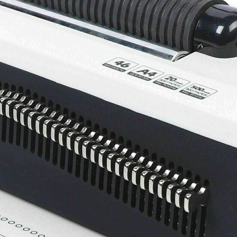 LOYALHEARTDY 46-Hole Manual Spiral Binding Machine with Electric Metal Roller - Professional Book & Document Binder for Office, School, Presentations & Reports