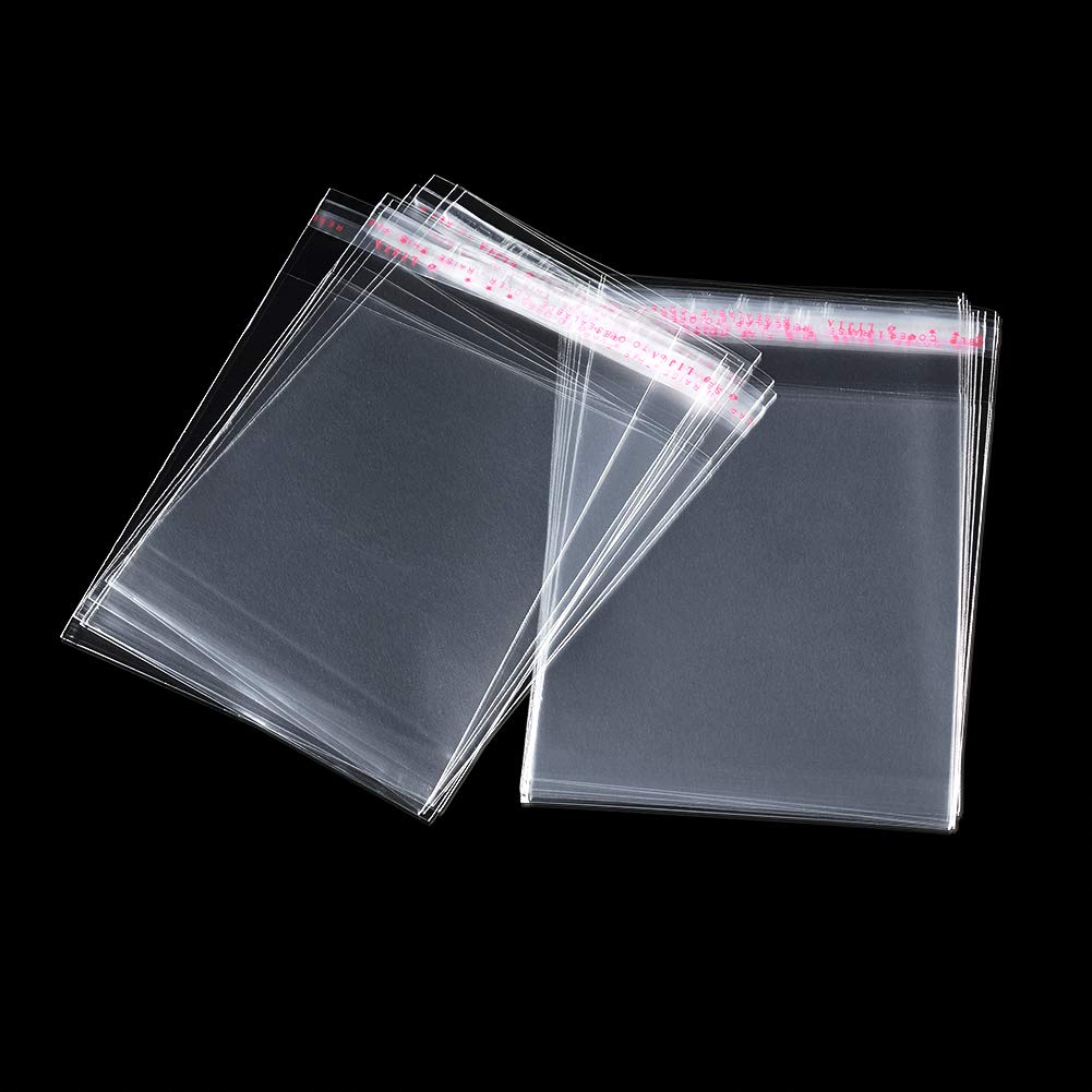 1000pcs 4.13x3.94 Inch OPP Clear Resealable Plastic Bags with Self-Adhesive Seal - 105x100mm Rectangle Cellophane Poly Bags for Bakery, Candy, Soap, Cookies, Chocolate Packaging - Perfect for Food Storage, Party Favors & Small Business Retail