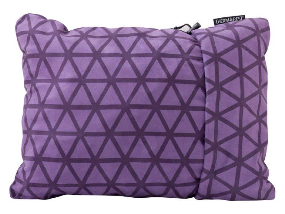 Therm-a-Rest Compressible Travel Pillow for Camping, Backpacking, Airplanes & Road Trips - Ultra Comfortable & Portable Neck Support - Perfect for Outdoor Adventures, Long Flights & Car Travel (Amethyst)