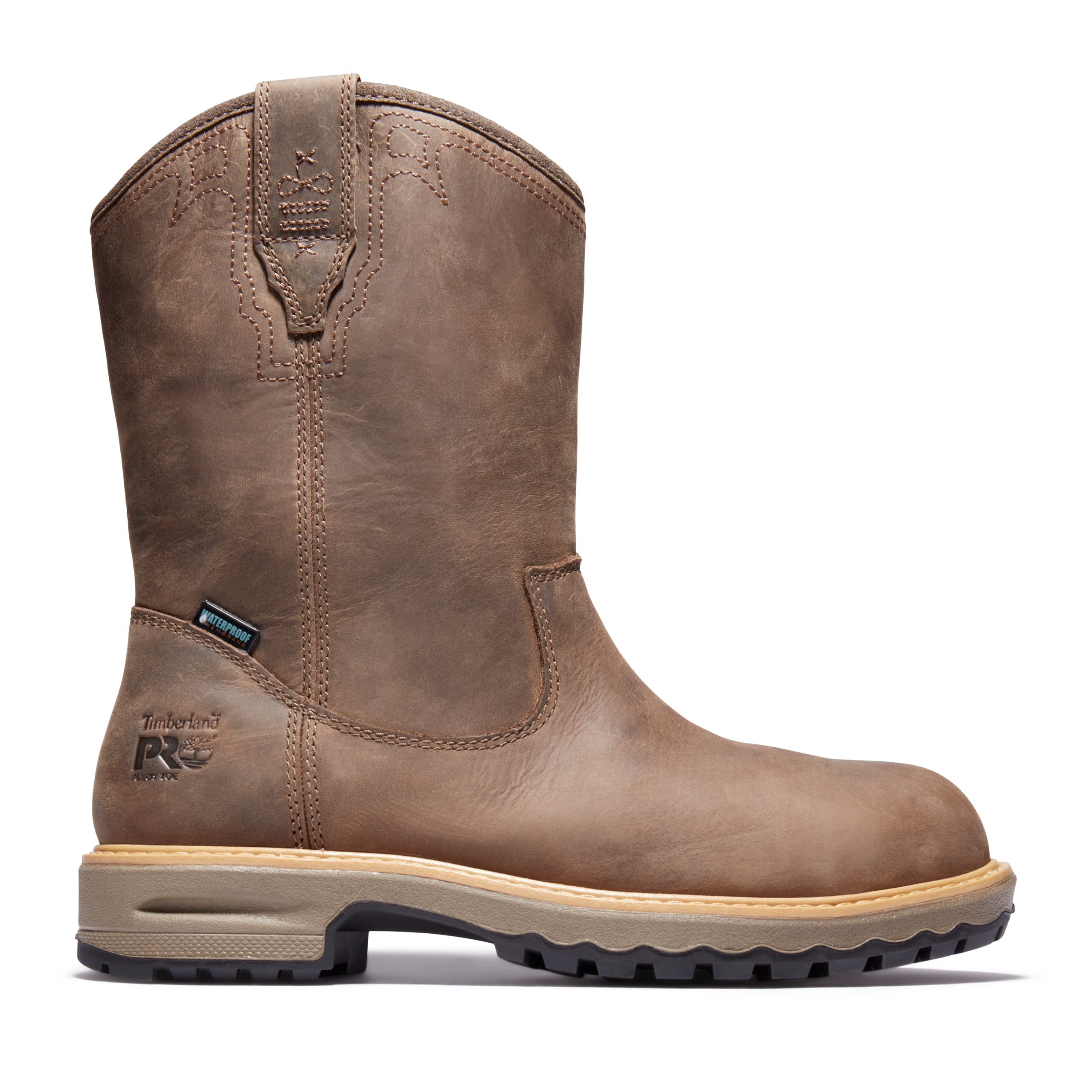 Timberland Women's Ashlar Pull-On Alloy Safety Toe Waterproof Work Boots - Slip Resistant & Comfortable for Construction, Warehouse & Outdoor Jobs