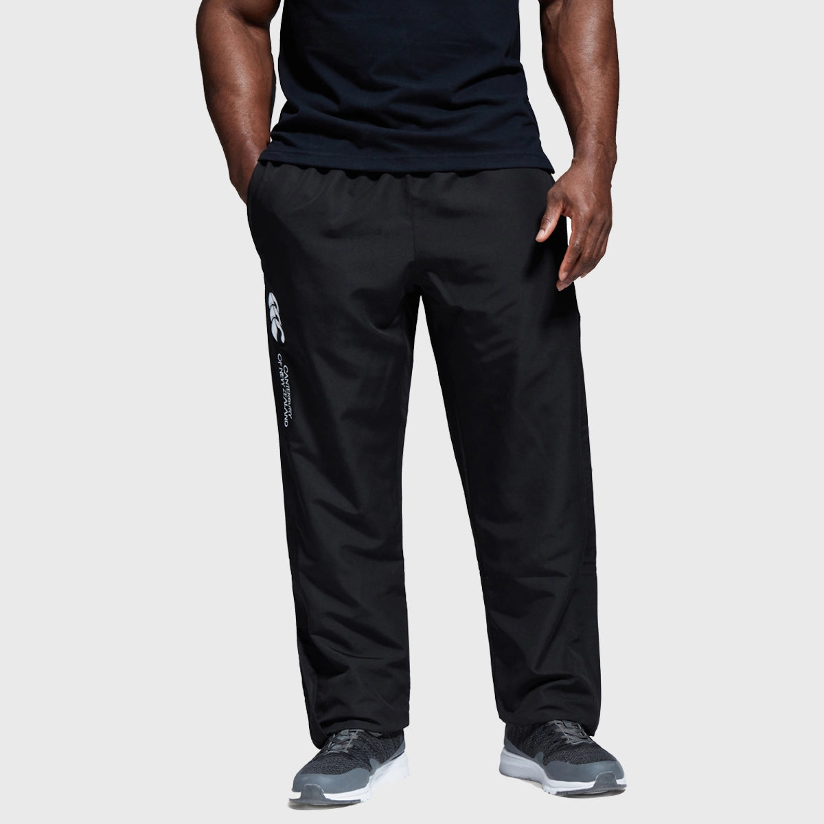 Canterbury Men's Open Hem Stadium Pants - Black | Comfortable Athletic Pants for Running, Training & Casual Wear
