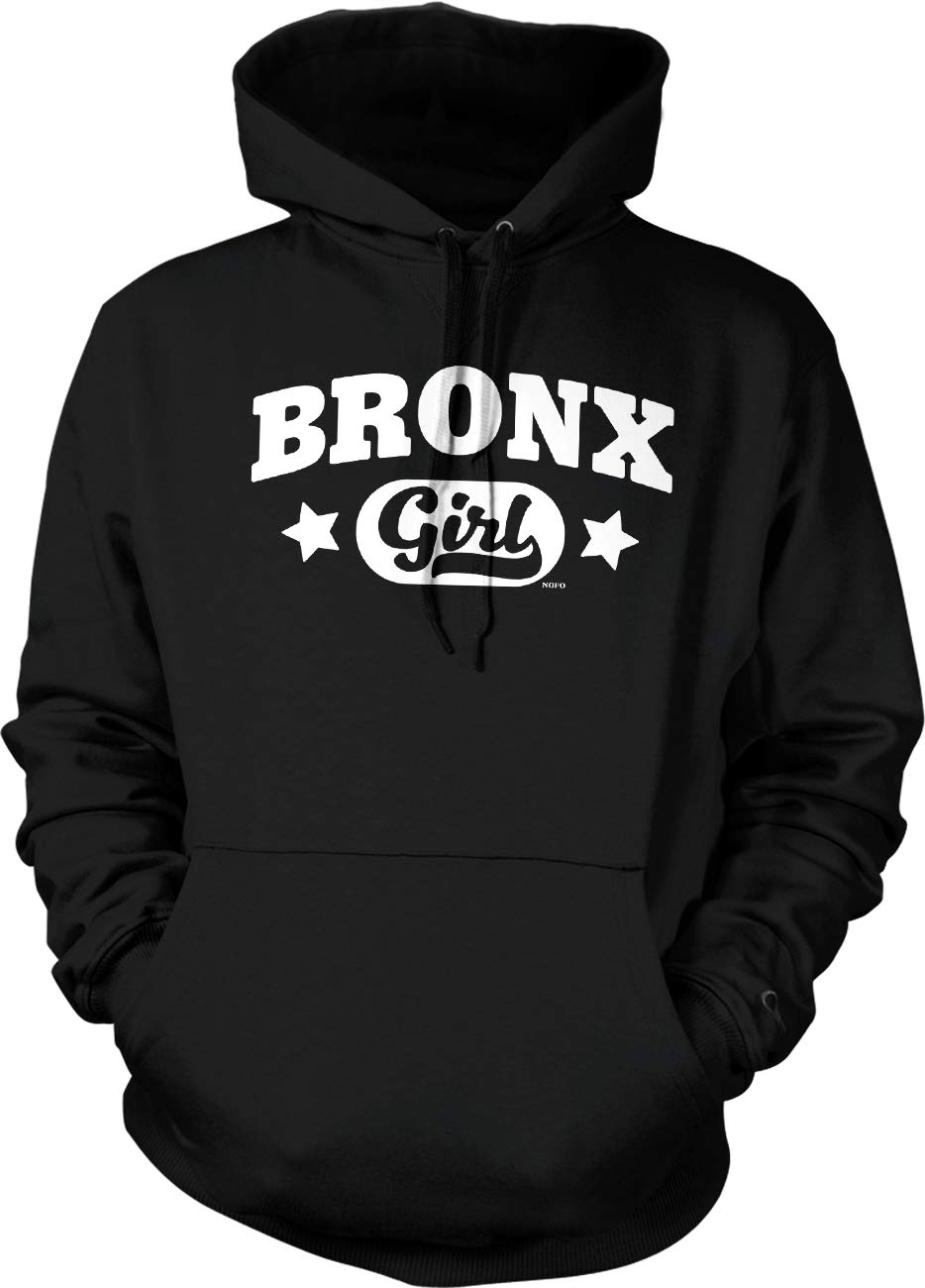 Bronx Girl Hooded Sweatshirt - Trendy Women's Pullover for Casual Outings, Street Style, and Cozy Lounging