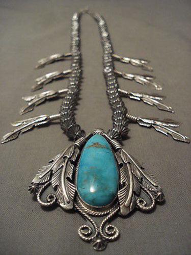 Handmade Vintage Navajo Hogan Silver Bead Turquoise Feather Necklace – Authentic Native American Jewelry for Women – Perfect for Boho Fashion, Festivals & Gift Giving
