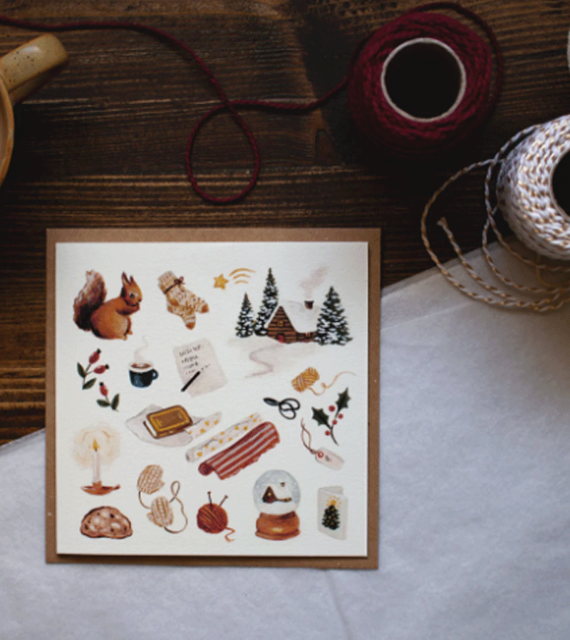 Festive Season Greeting Cards - Handmade Holiday Cards for Christmas, Thanksgiving & New Year - Perfect for Gifts, Parties & Home Decor