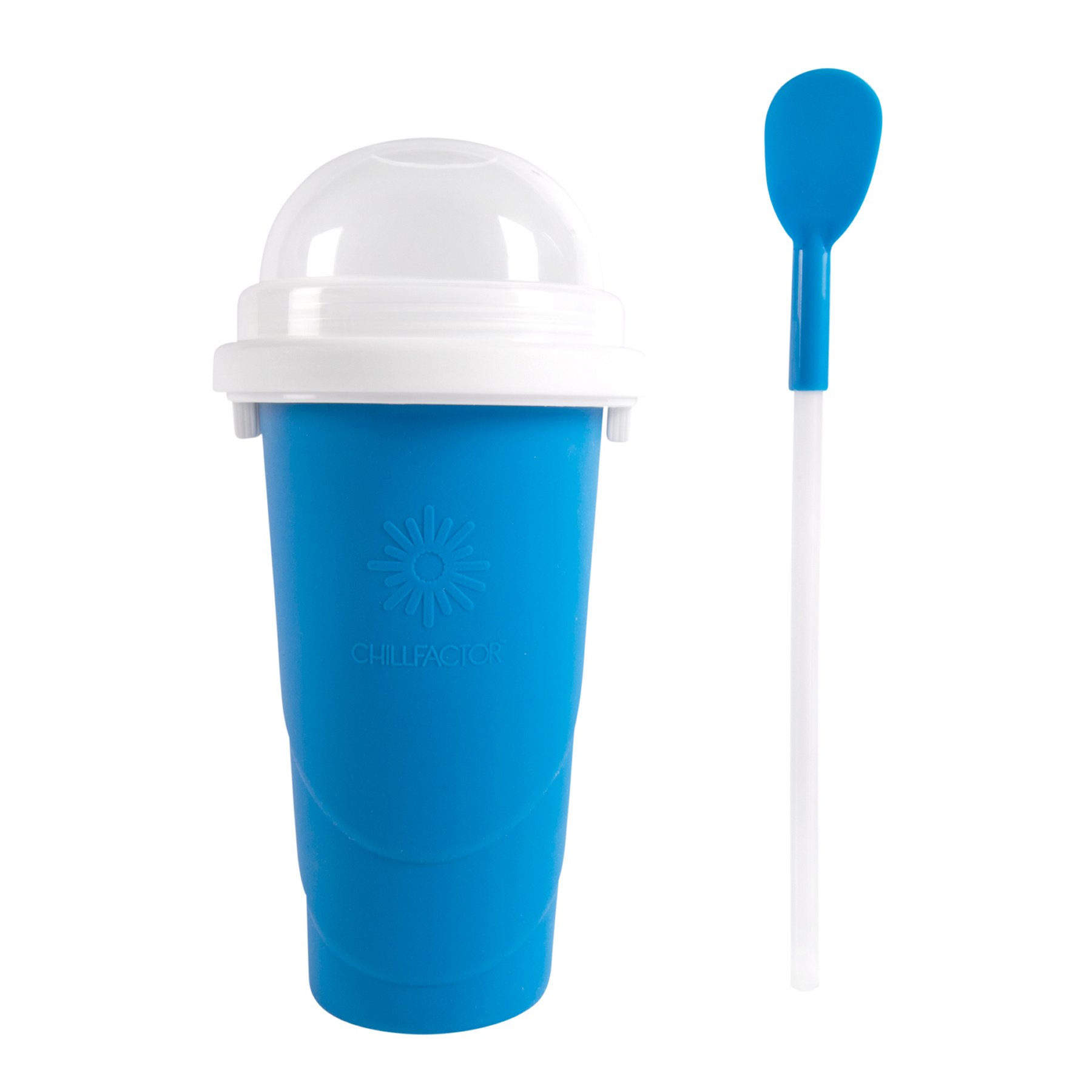 The Chill Factory Chill Factor Slushy Maker - Blue | Homemade Frozen Slushie Machine for Kids & Adults | Perfect for Summer Parties, BBQs & Backyard Fun