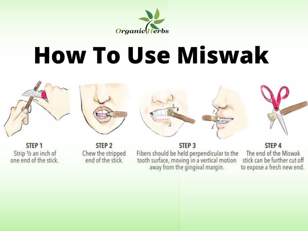 Natural Miswak Chewing Sticks for Teeth Whitening - 15 Pack | Organic Peelu Toothbrush for Oral Hygiene | Perfect for Travel, Camping & Daily Dental Care