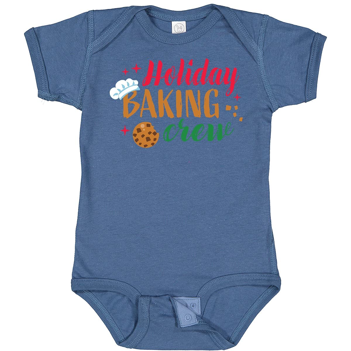 Inktastic Christmas Holiday Baking Crew Baby Bodysuit with Cookie & Chef Hat - Adorable Outfit for Baking, Holiday Photos & Family Gatherings