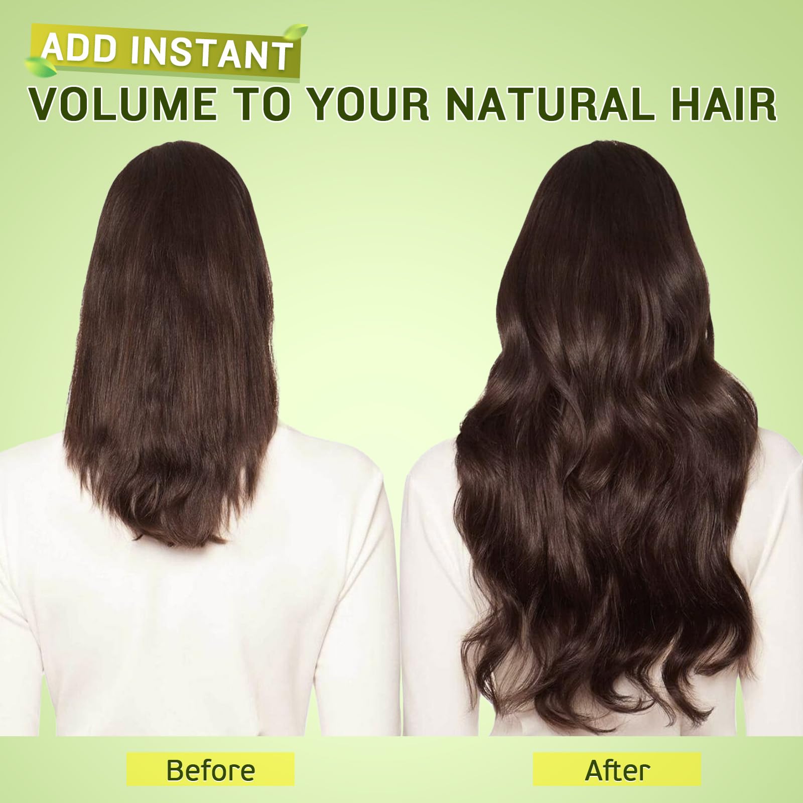 MY-LADY Clip in Hair Extensions 24Inch 170g 8Pcs - 100% Real Human Hair, Seamless Long Straight Light Brown Hair Extensions for Women - Perfect for Parties, Weddings & Daily Styling