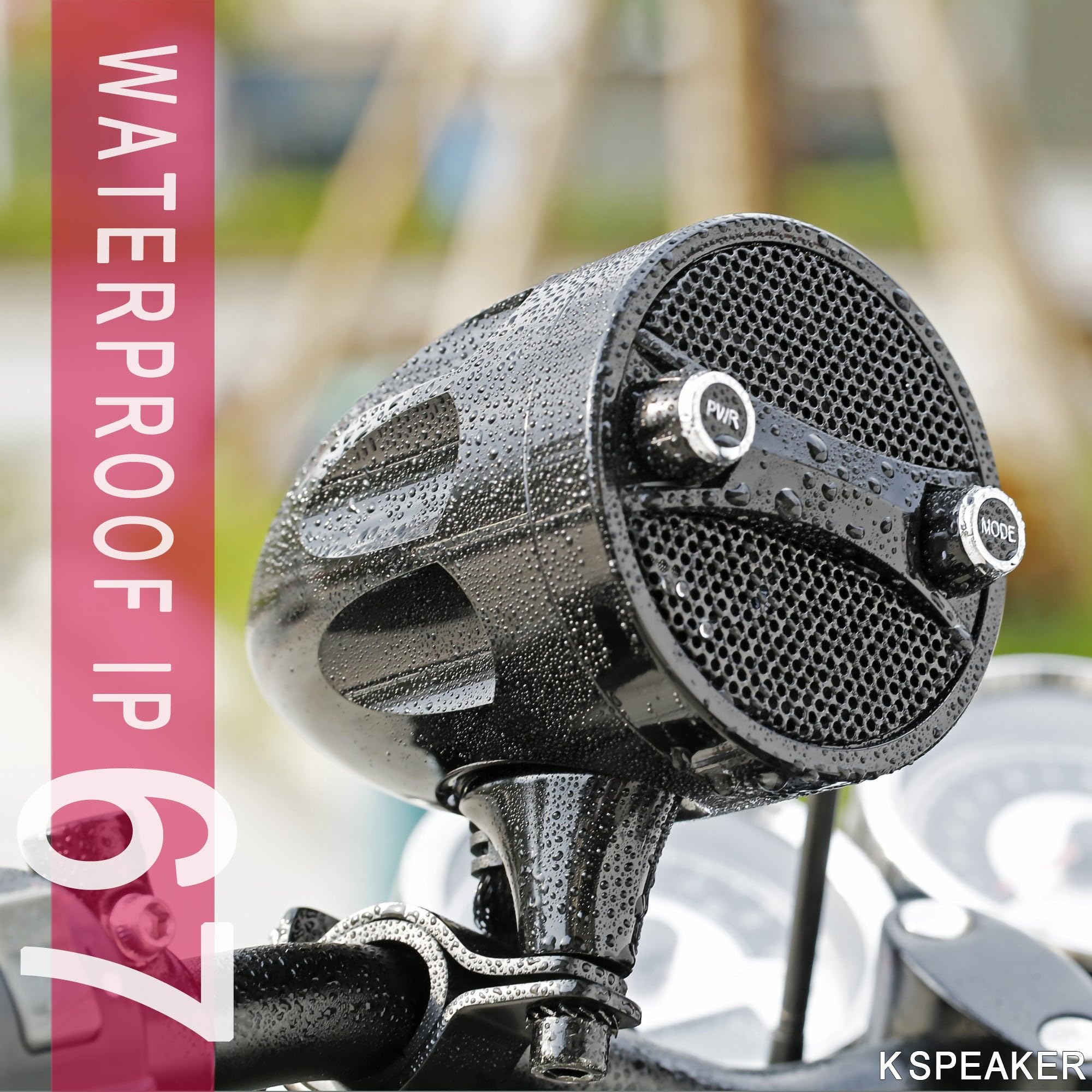 Waterproof Motorcycle Bluetooth Speakers - ATV/UTV Sound System, RZR Speakers, Golf Cart Stereo, Jet Ski Speakers, Sound Bar - Perfect for Outdoor Adventures and Off-Road Fun