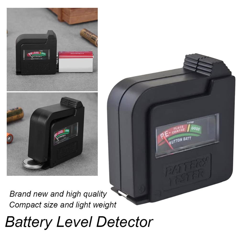 Portable Battery Tester - AA AAA C D 9V 1.5V Button Cell Battery Checker for Regular & Rechargeable Batteries | Home, Office, Camping & Emergency Use