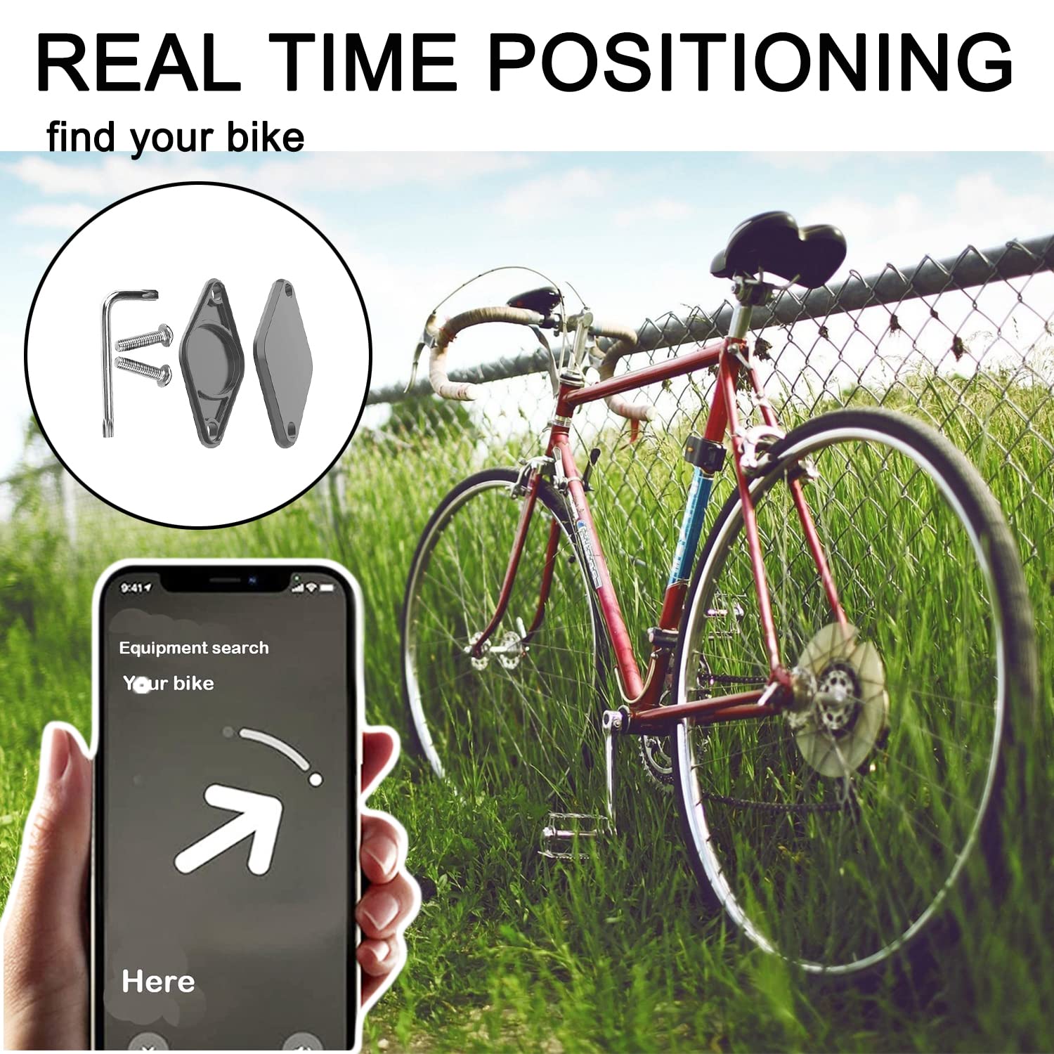 AirTag Bike Mount Holder - Secure & Durable Airtag Bicycle Attachment for 64mm Bike Water Bottle Cage (Gray) | Perfect for Cycling, Commuting & Anti-Theft Tracking