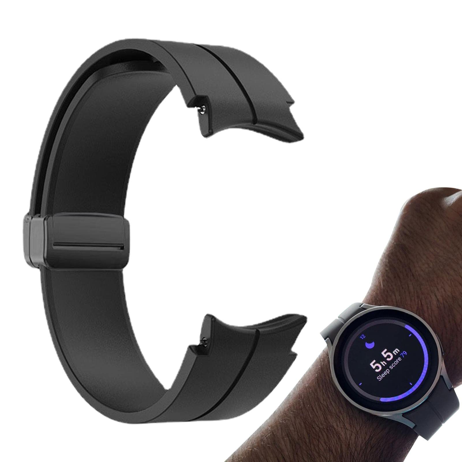 Samsung Galaxy Watch 5 Band - Soft Silicone Strap for Workouts & Daily Use