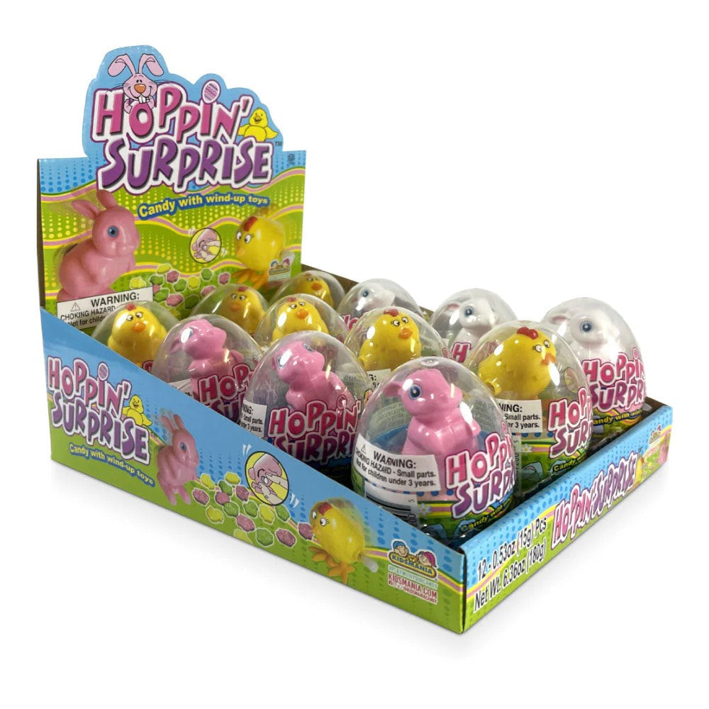 Kidsmania Hoppin Surprise Eggs - 12 Count Box | Fun Easter Basket Stuffers & Birthday Party Favors for Boys and Girls | Perfect for Egg Hunts, Classroom Rewards, and Goodie Bags