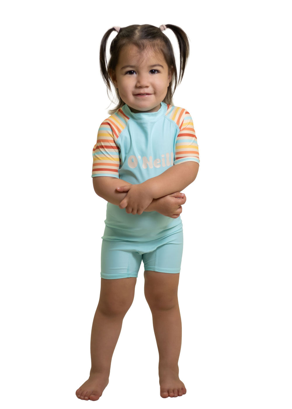 O'Neill Toddler Girls SPF 50+ Sun Protection Long Sleeve Lycra Spring Suit - Perfect for Beach, Pool & Outdoor Water Activities