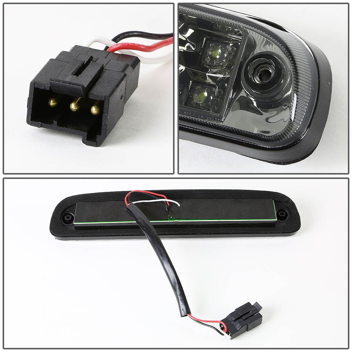 Ford Super Duty Smoke Lens Clear Corner Headlights + LED 3rd Brake Light Kit - Compatible with F-250/F-350/F-450 - Durable Replacement for Improved Visibility & Style (Perfect for Off-Roading & Night Driving)