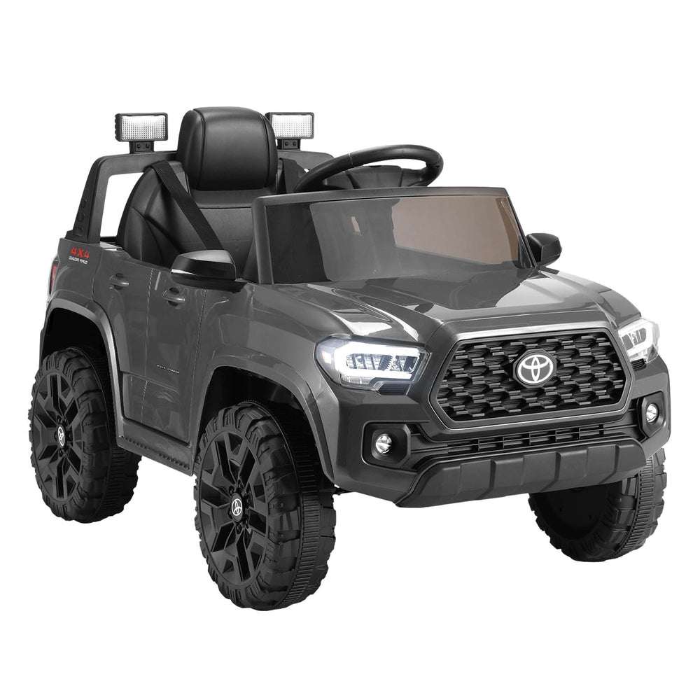 12V Kids Electric Ride-On Car - Toyota Tacoma Off-Road Jeep Toy with Remote Control (Grey) | Perfect for Outdoor Play, Birthday Gifts & Backyard Adventures