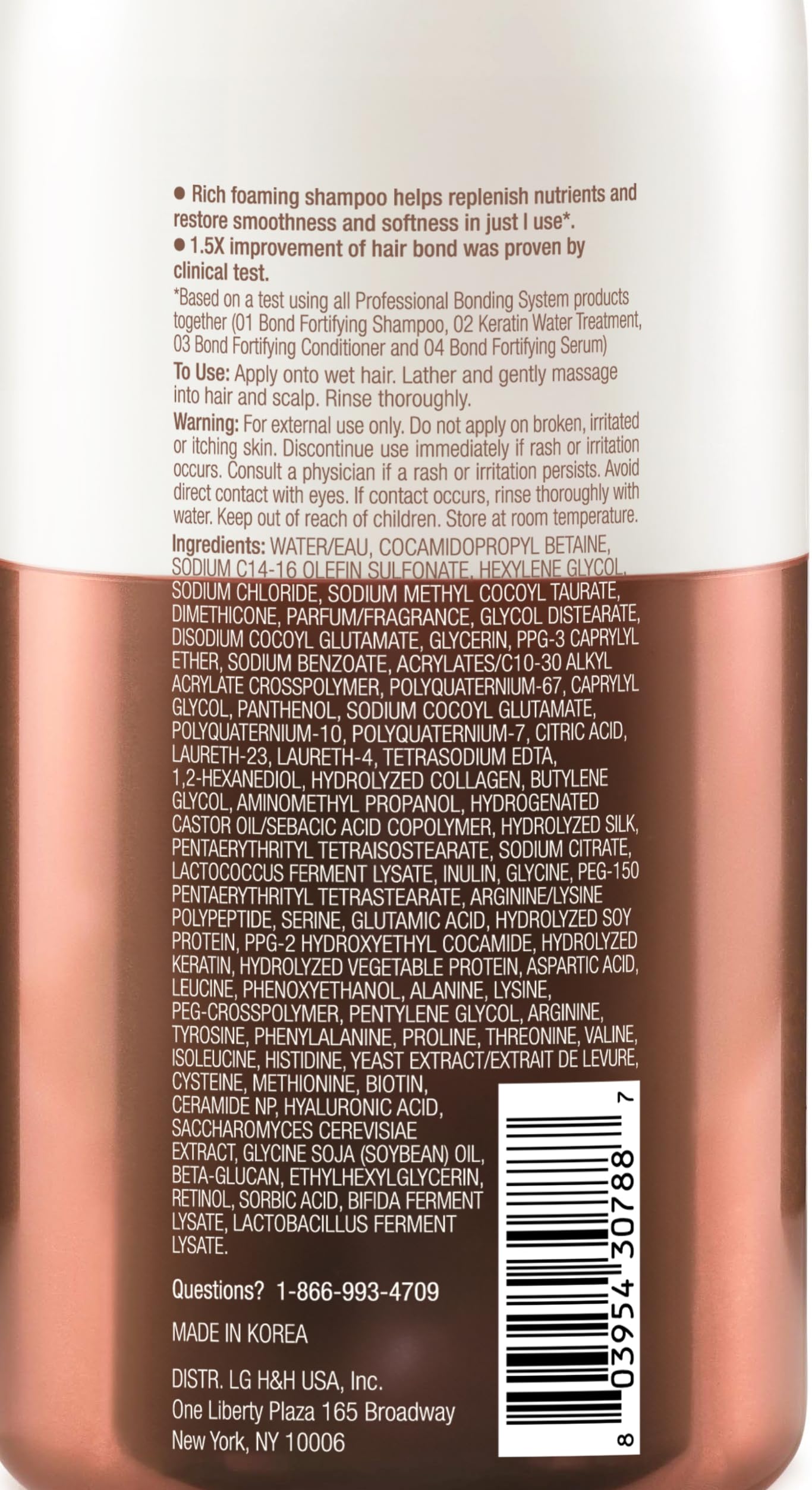 Dr. Groot Bond Fortifying Shampoo with Keratin & Silk Protein - Clinically Proven Hair Repair Treatment for Dry, Thin, Damaged Hair - Korean Professional Bonding System for Stronger, Thicker Glass Hair - Perfect for Daily Hair Care & Salon-Quality Results at Home