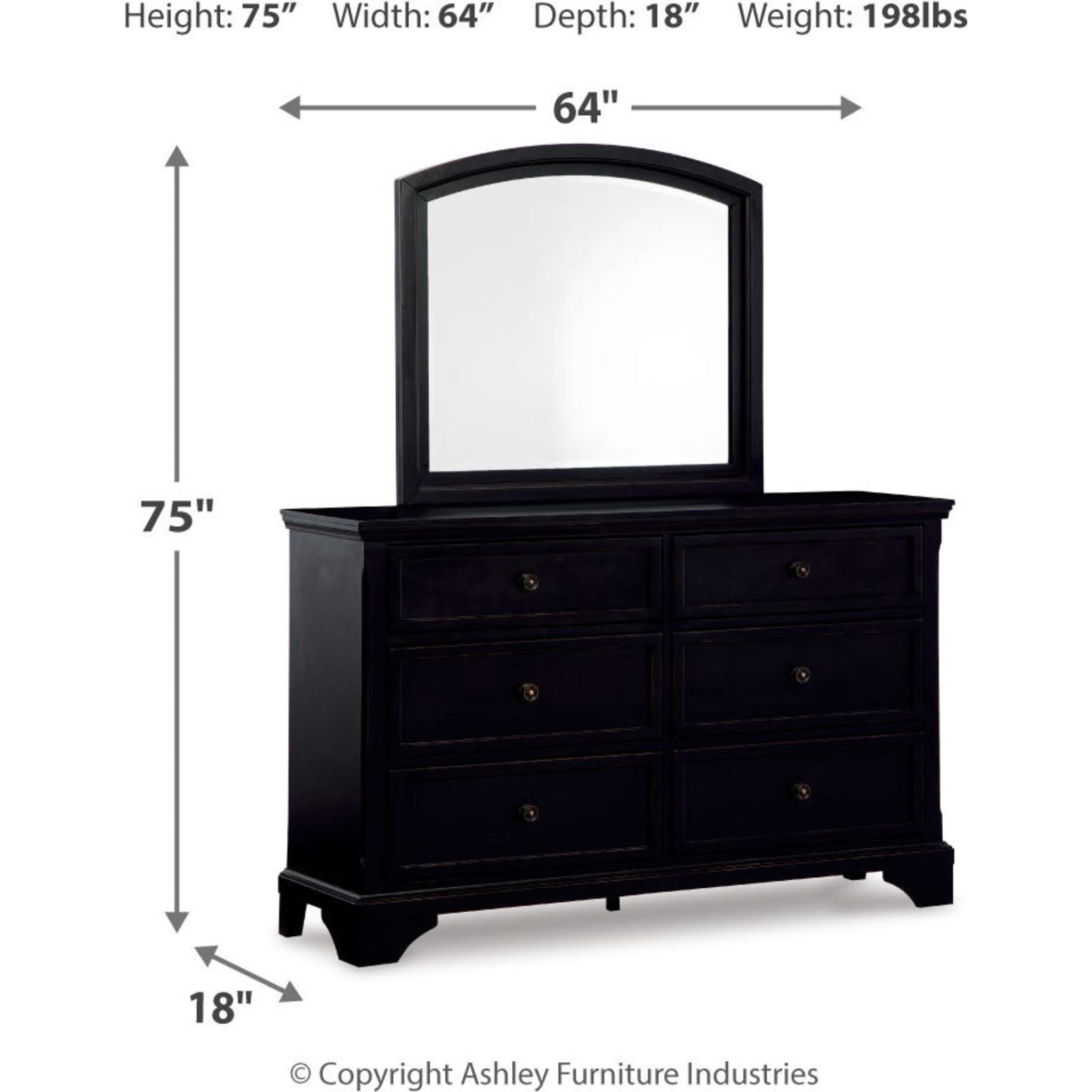 Chylanta 5-Piece Sleigh Bedroom Set - Queen Size Bed Frame, Nightstand & Dresser - Classic Wooden Bedroom Furniture for Master Bedroom Decor
