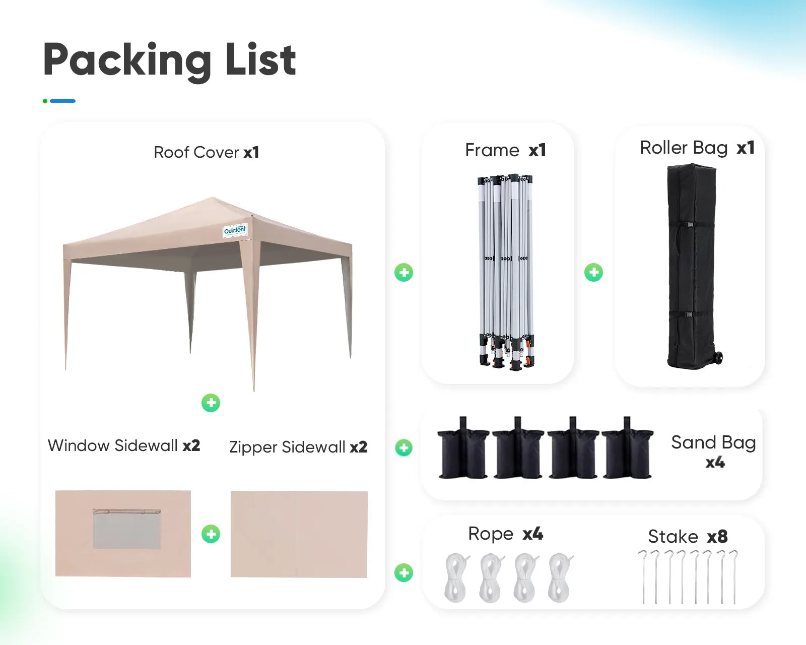 10' x 10' Pop Up Canopy Tent with Removable Sidewalls - Waterproof Outdoor Shelter for Parties, Camping & Beach Events