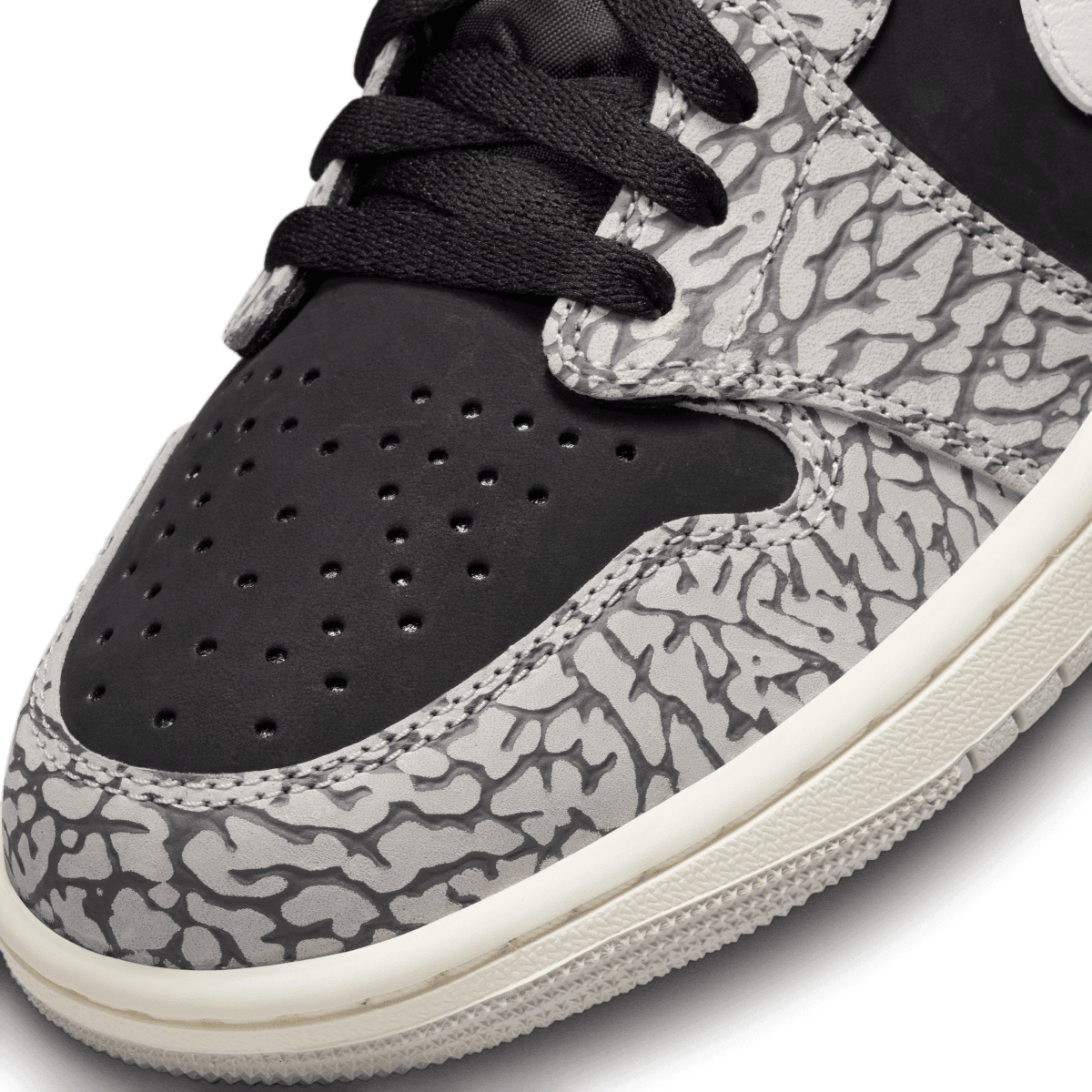 Air Jordan 1 Retro Low OG 'Black Elephant' Men's Basketball Shoes - Classic Sneakers for Streetwear & Casual Outfits