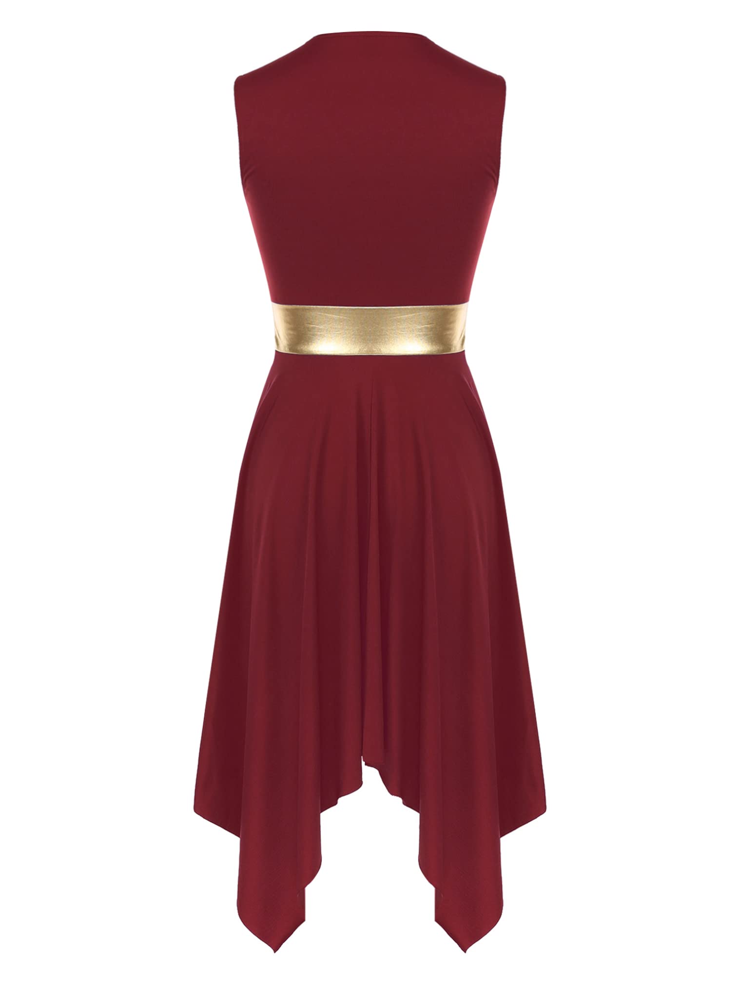 Women's Sleeveless Praise Dance Overlay Dress - Worship Dance Tunic Costume for Liturgical Performances, Church Services & Spiritual Events