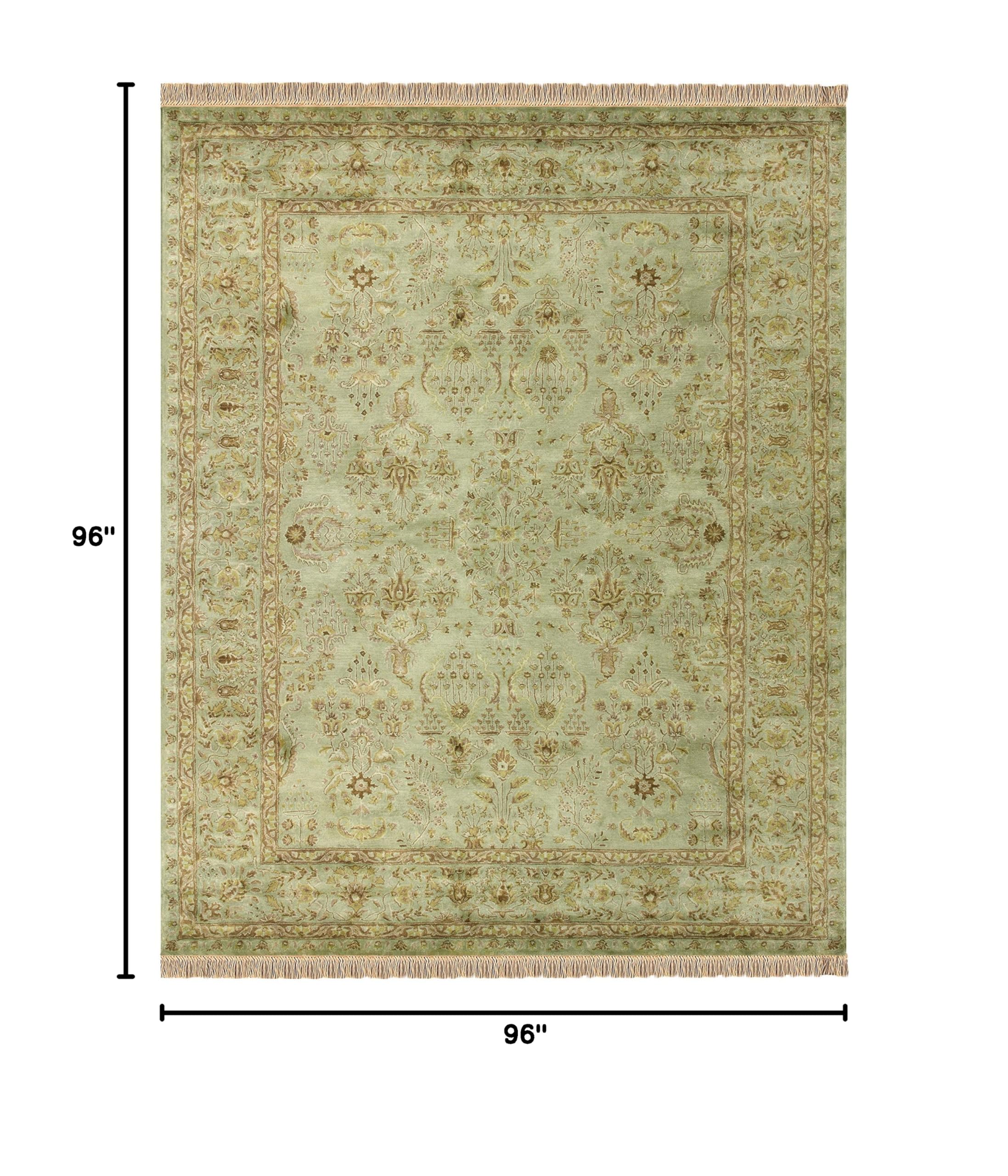 Feizy Amore 8' x 8' Round Sage Area Rug - Soft Bohemian Style Rug for Living Room, Bedroom & Dining Room Decor