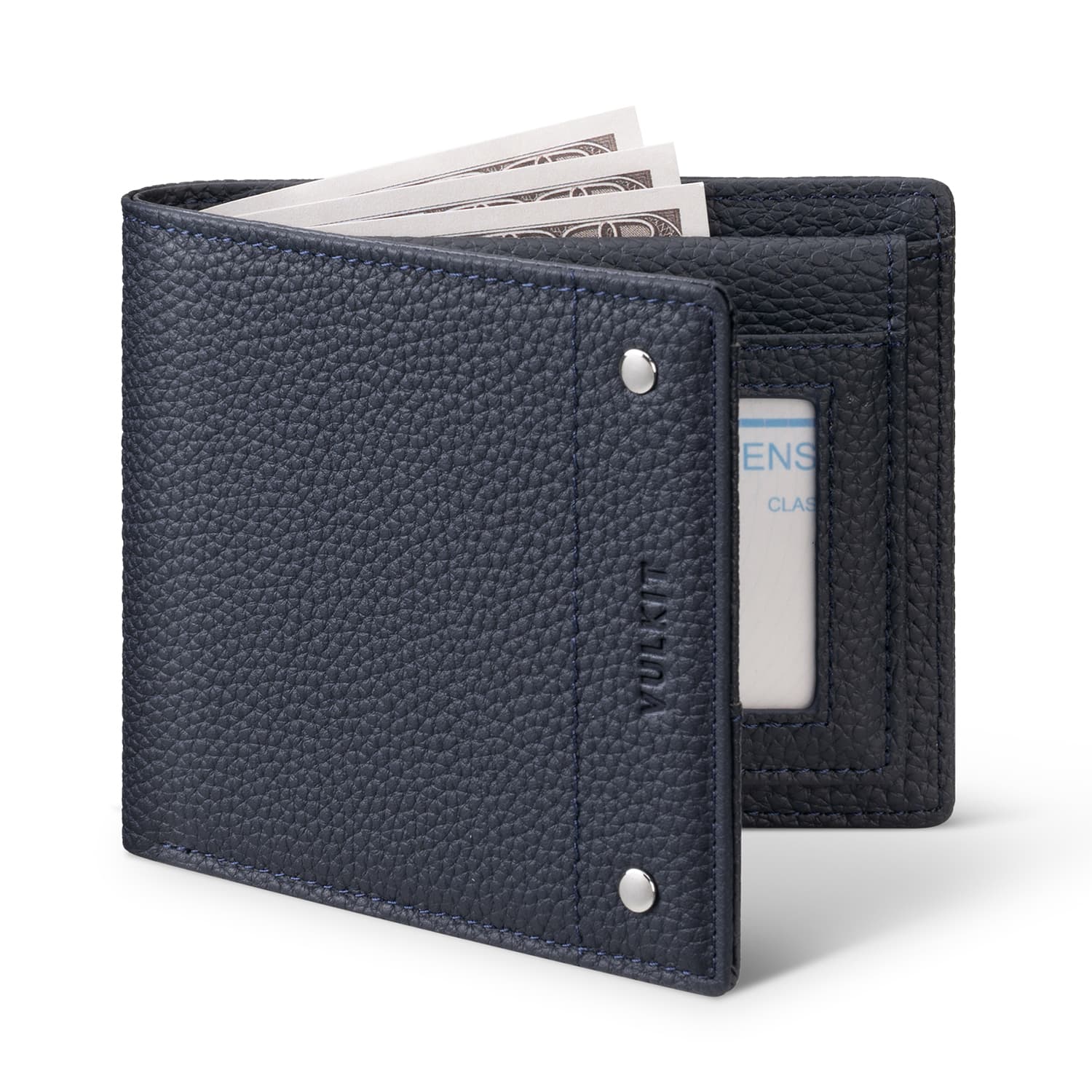 VW119P Ultra Thin RFID Blocking Genuine Leather Bifold Wallet for Men - Slim & Secure Credit Card Holder for Everyday Use & Travel