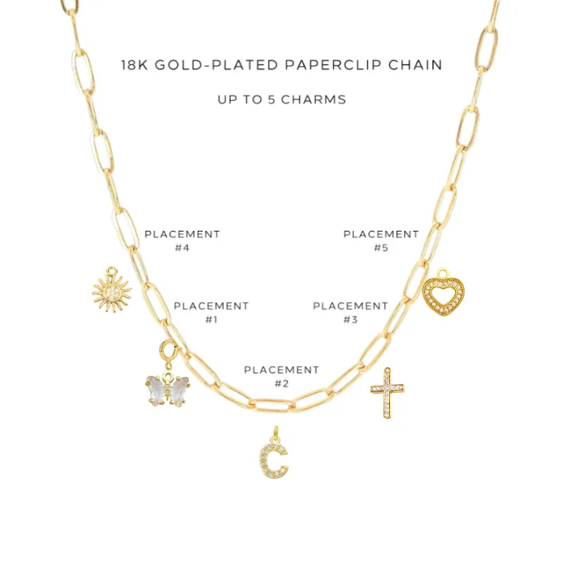 Elegant Charm Necklace with Assorted Charms - Perfect for Gifts, Parties & Everyday Wear | $48.00