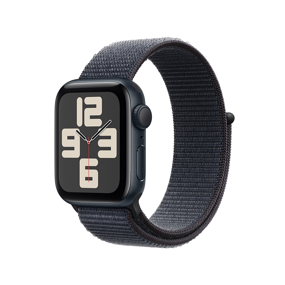 Apple Watch SE GPS 40mm Midnight Aluminum Case with Sport Loop Ink Band - Perfect for Fitness Tracking & Everyday Wear