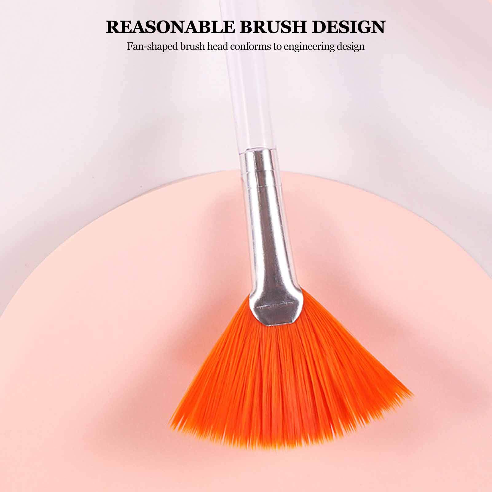 10pcs Soft Facial Mask Brushes - Professional Cosmetic Makeup Applicator Fan Brushes for Skincare & Spa Treatments at Home