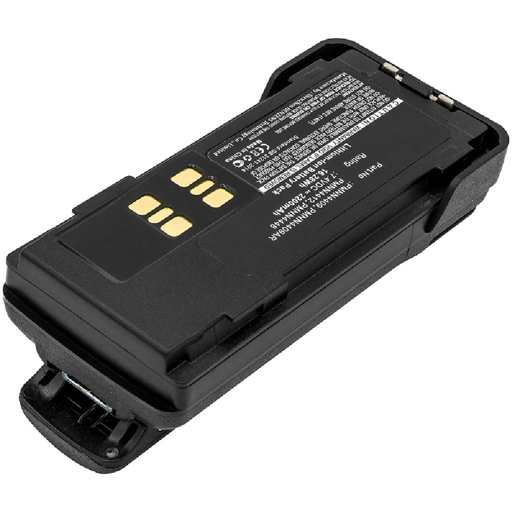 Synergy Digital 2-Way Radio Battery - 2200mAh Li-ion 7.4V Replacement for Motorola PMNN4544A & PMNN4406 - Long-Lasting Power for Walkie Talkies, Construction Sites & Emergency Communication