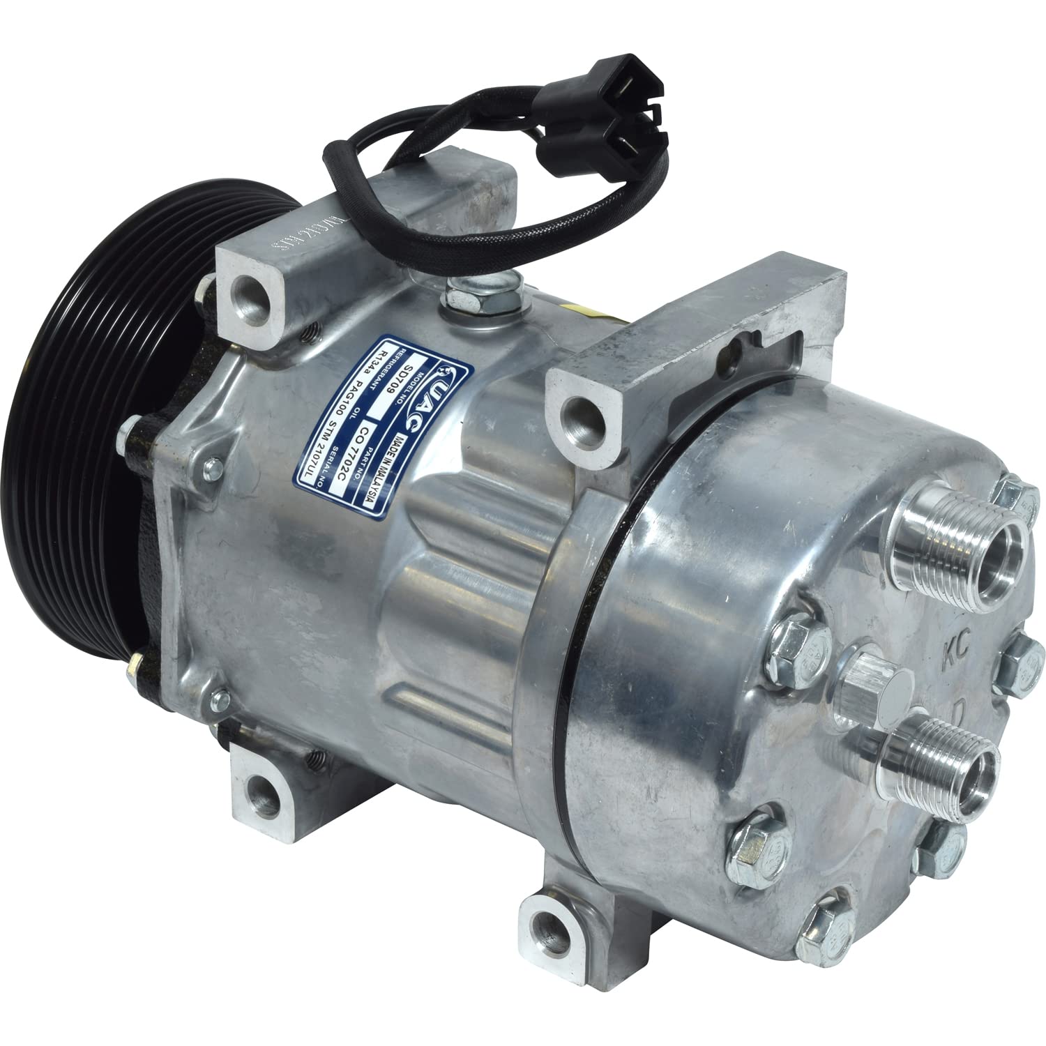 UAC CO 7702C Premium A/C Compressor Replacement for Car & Truck - High Performance Auto Air Conditioning System Part - Perfect for Summer Driving & Vehicle Maintenance