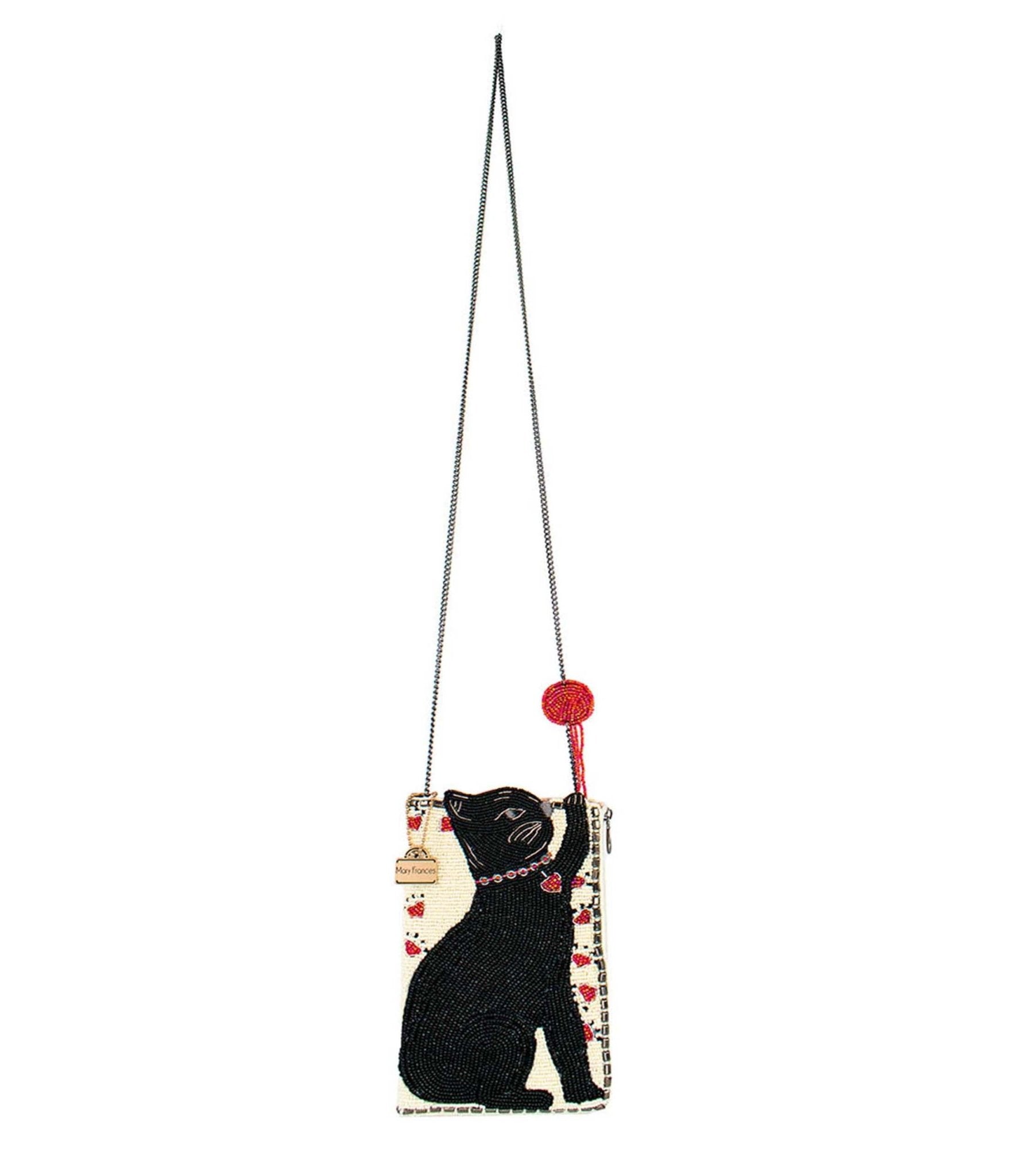 Mary Frances Purr Suit Crossbody Phone Bag - Stylish Cat-Themed Shoulder Purse for Women, Perfect for Parties, Shopping & Daily Use