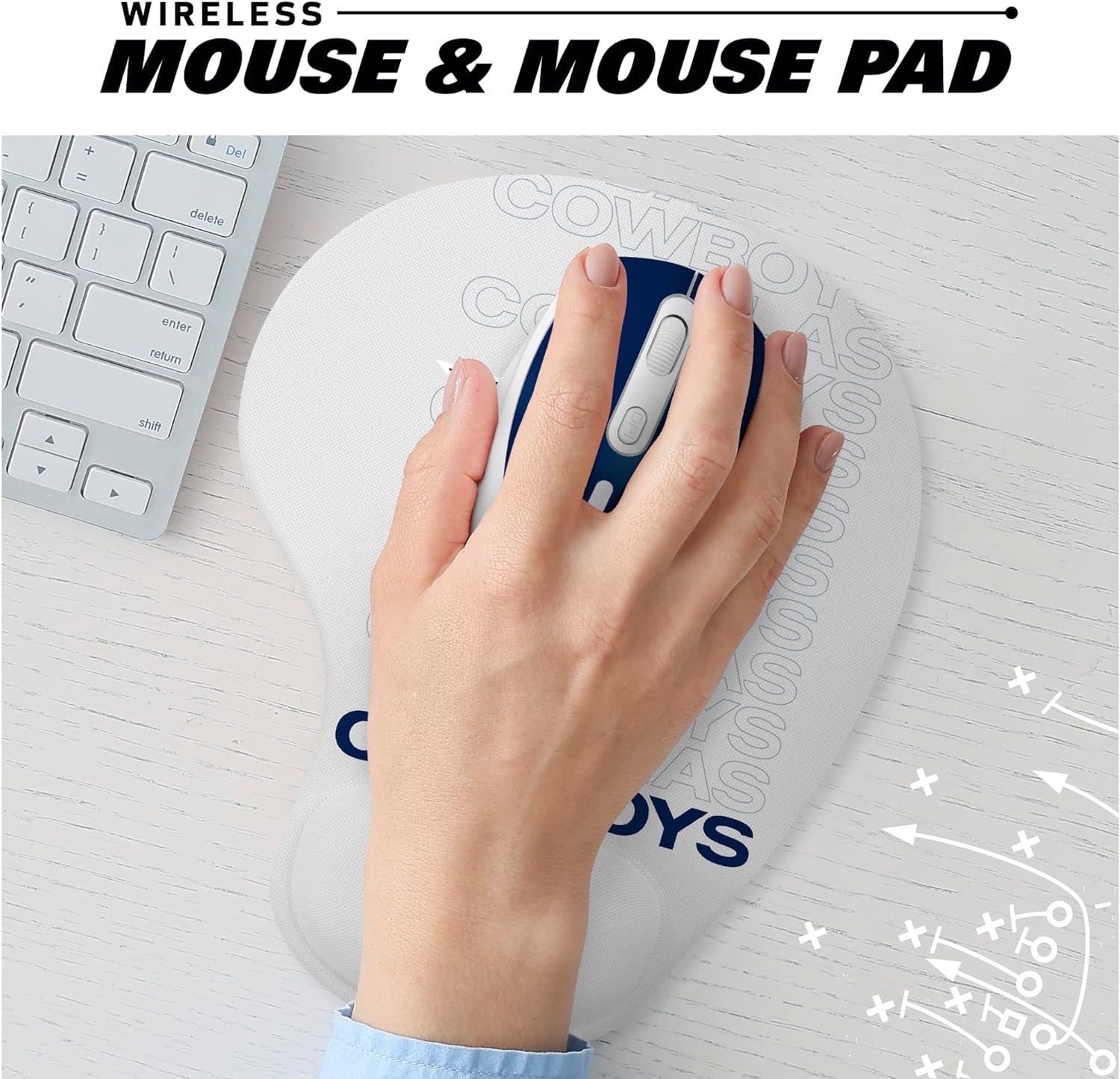 SOAR NFL Baltimore Ravens Gaming Mouse and Mouse Pad Set - Officially Licensed Football Gamer Gear for PC & Mac - Perfect for Gaming, Office Work, and Sports Fans Decor