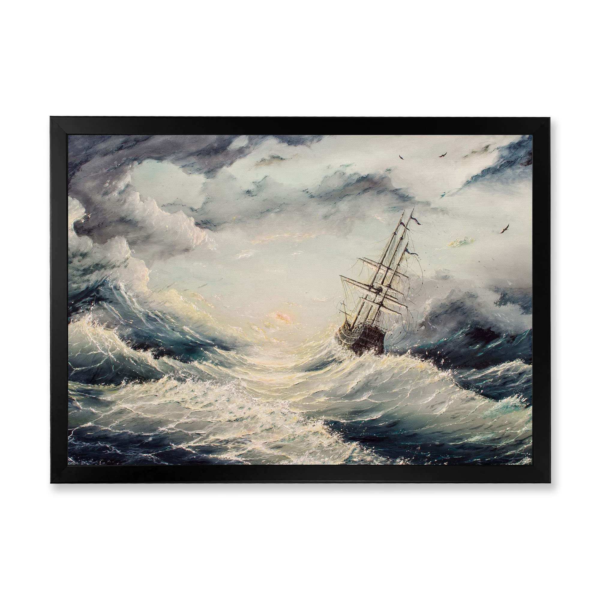 Nautical & Coastal Framed Wall Art - Ocean Themed Home Decor for Beach House, Living Room & Office - Perfect for Coastal, Seaside & Marine Inspired Interiors