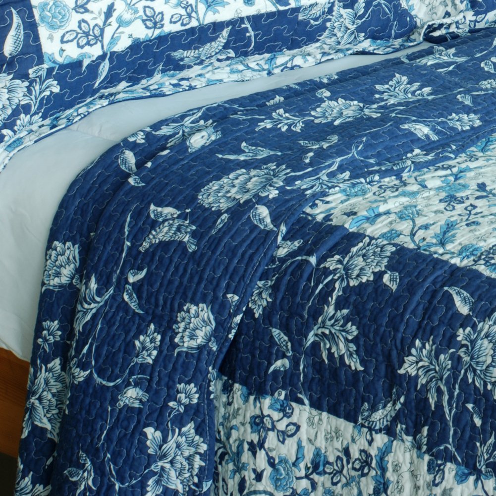 Eternal Sunshine 3-Piece Cotton Quilt Set - Vermicelli-Quilted Printed Bedding for Full/Queen Size | Soft & Breathable Comforter Cover for Cozy Bedroom Decor