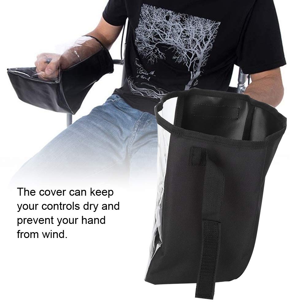 Waterproof Electric Wheelchair Control Panel Cover - Clear Joystick Rain Protector for Power Wheelchair Controller (Black) | Outdoor Use & All-Weather Protection