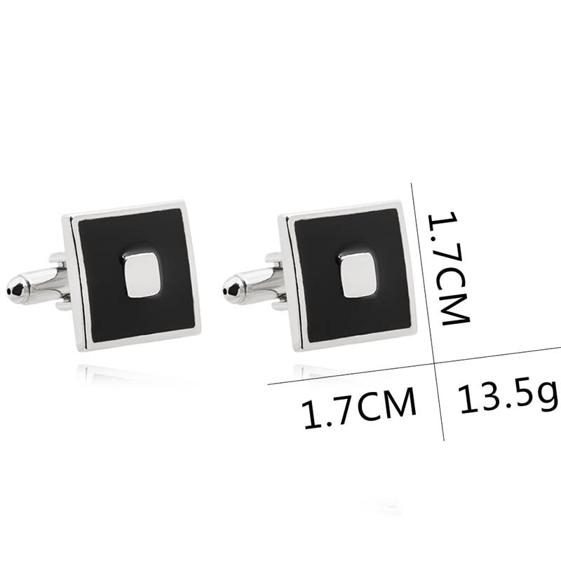Premium Square French Cufflinks for Men - Elegant Business Shirt Accessories & Dress Buttons - Perfect for Weddings, Formal Events & Office Wear
