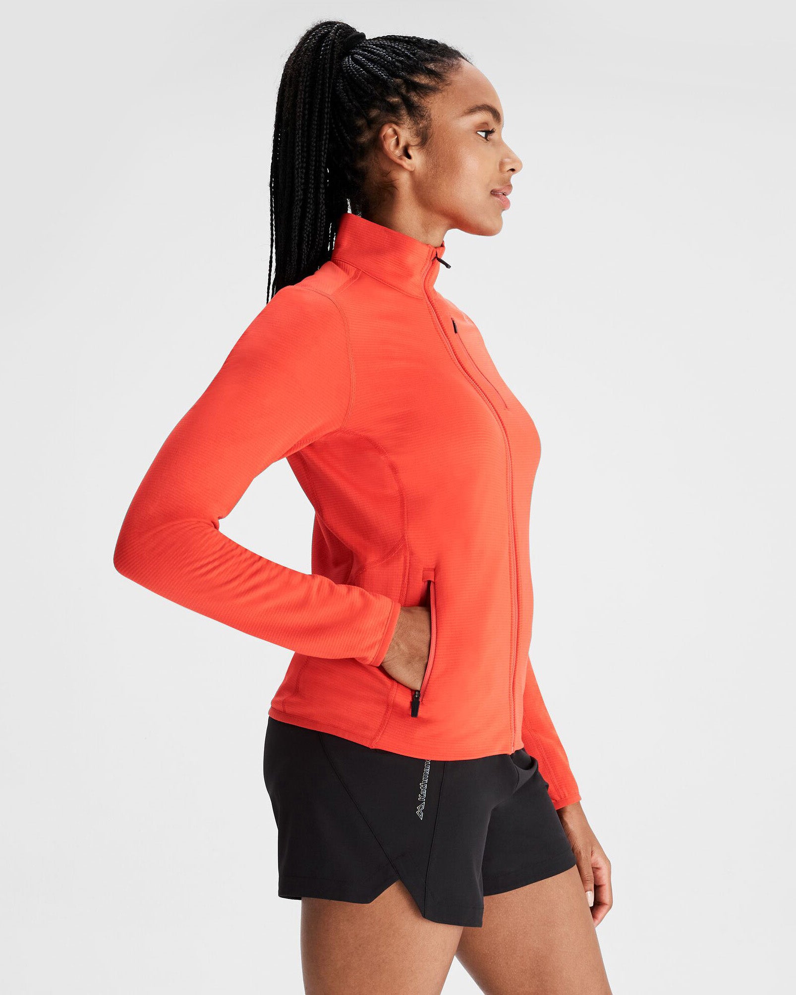Women's Seeker Fleece Jacket - Warm Winter Outerwear, Lightweight & Water-Resistant (Hut Orange) - Perfect for Hiking, Camping & Outdoor Activities